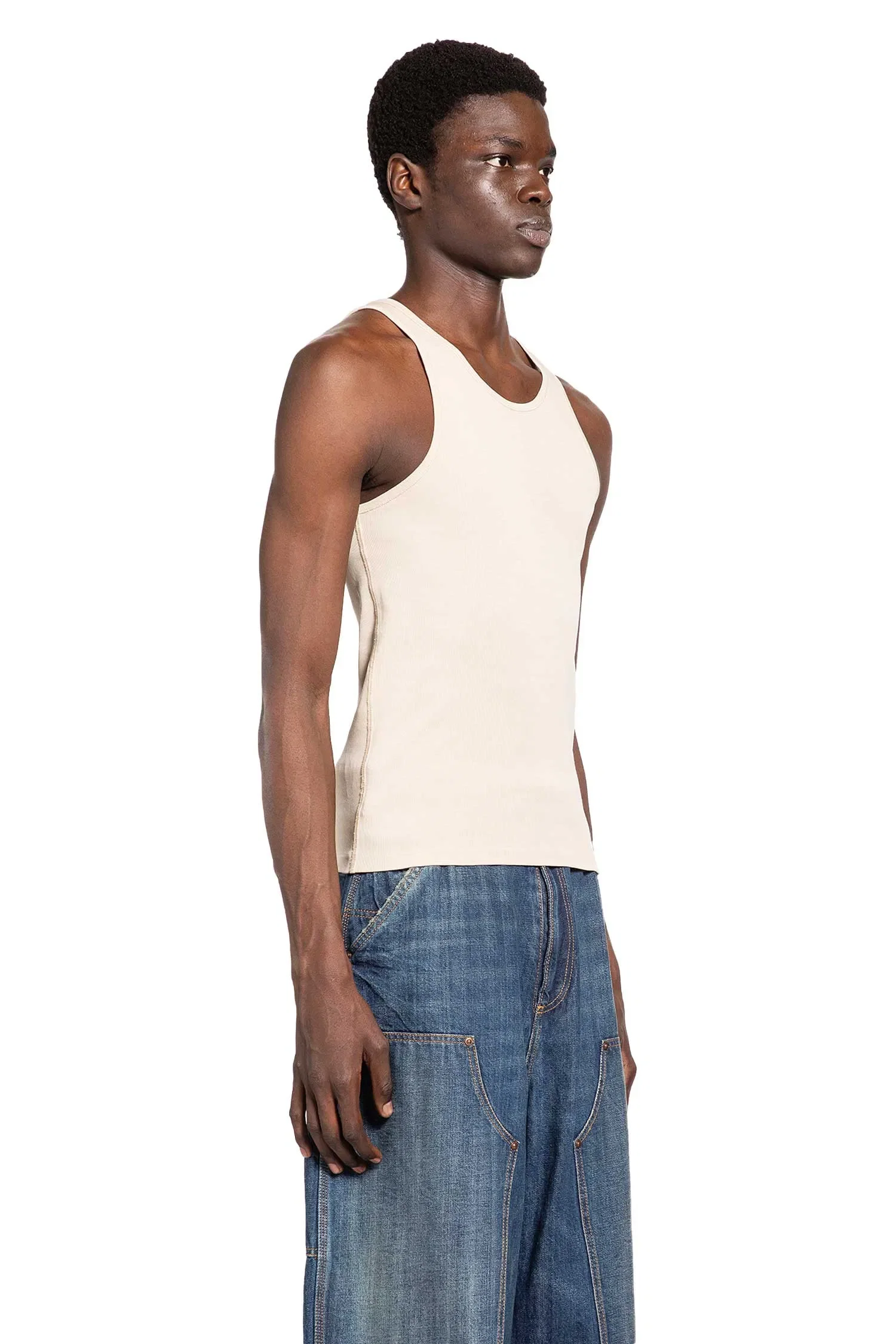 Maison Margiela Ribbed Jersey Tank Top