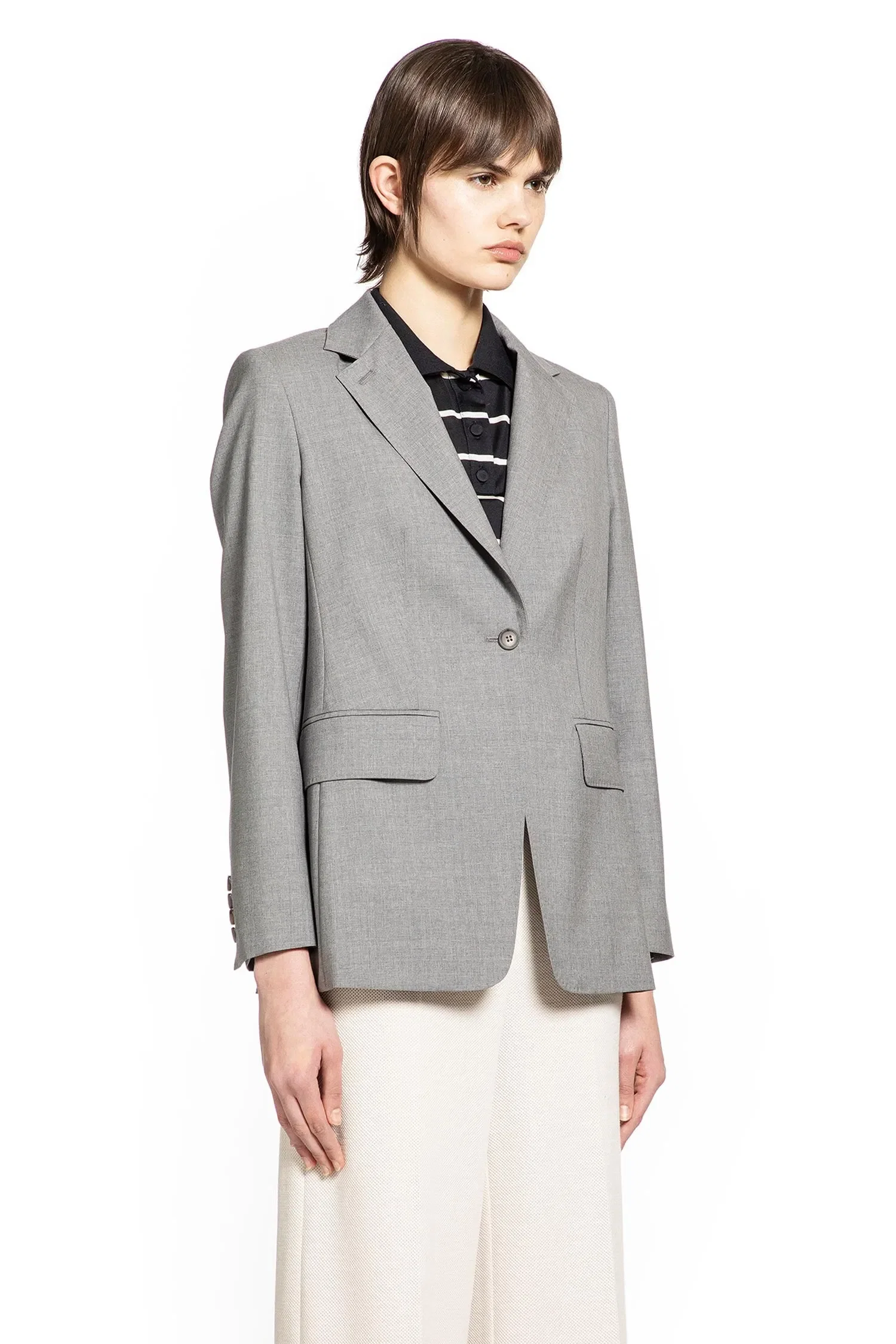 Max Mara Single-breasted Wollen Cloth Blazer