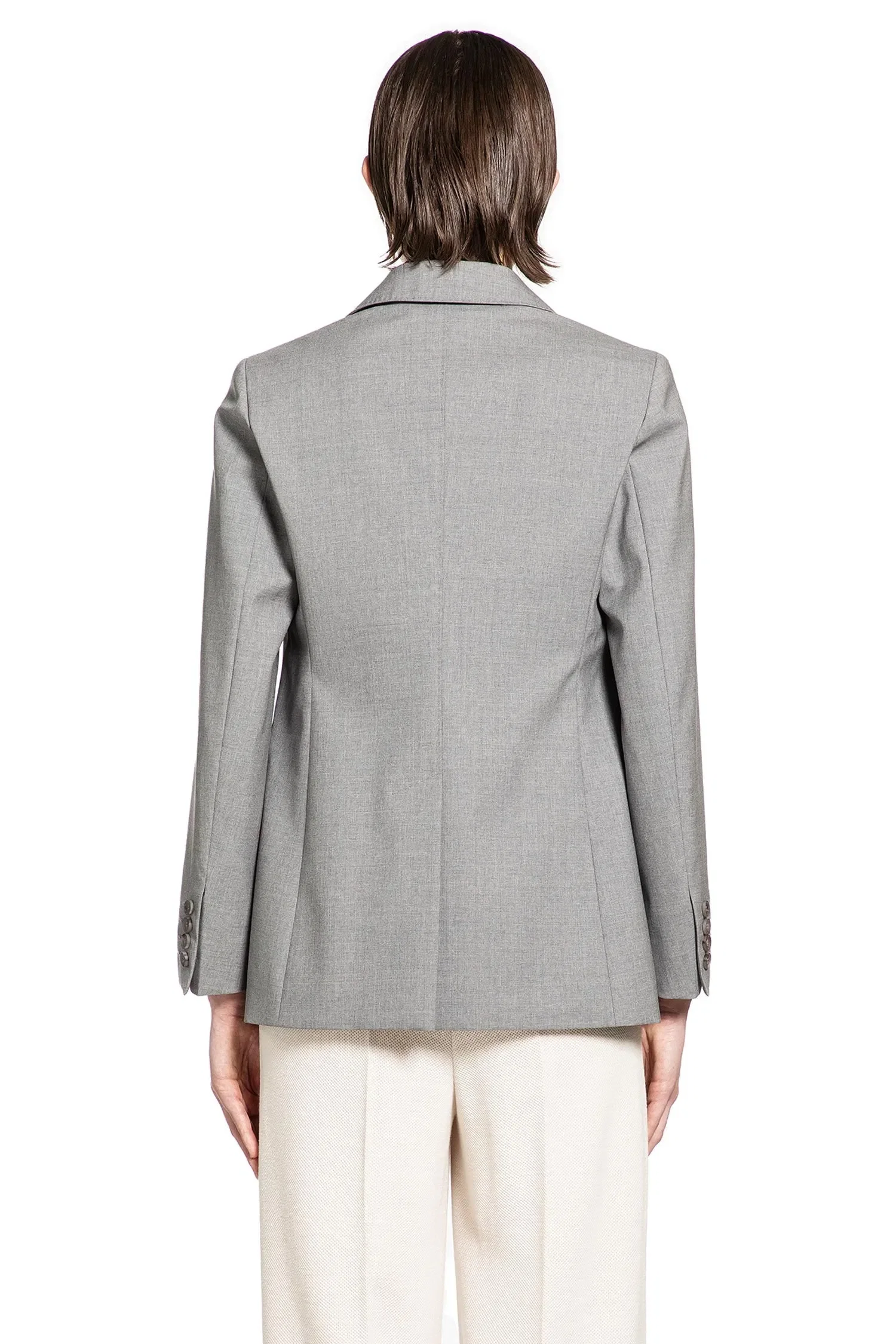 Max Mara Single-breasted Wollen Cloth Blazer