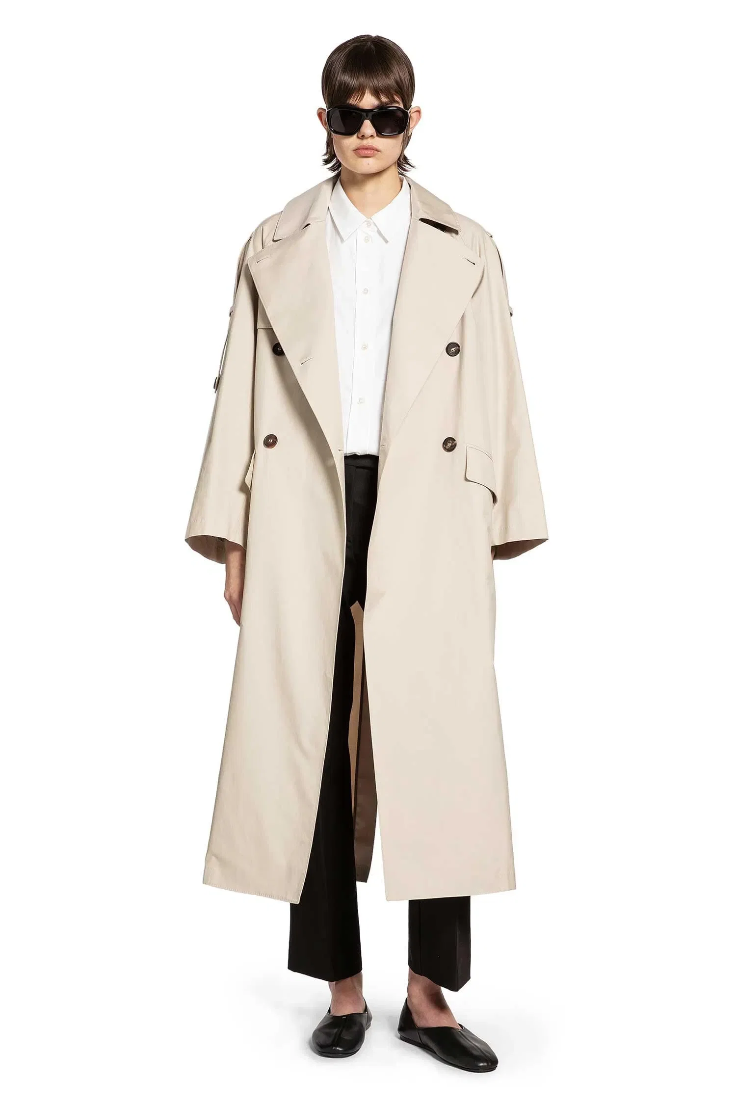 'S Max Mara Wide Water-repellent Twill Trench Coat