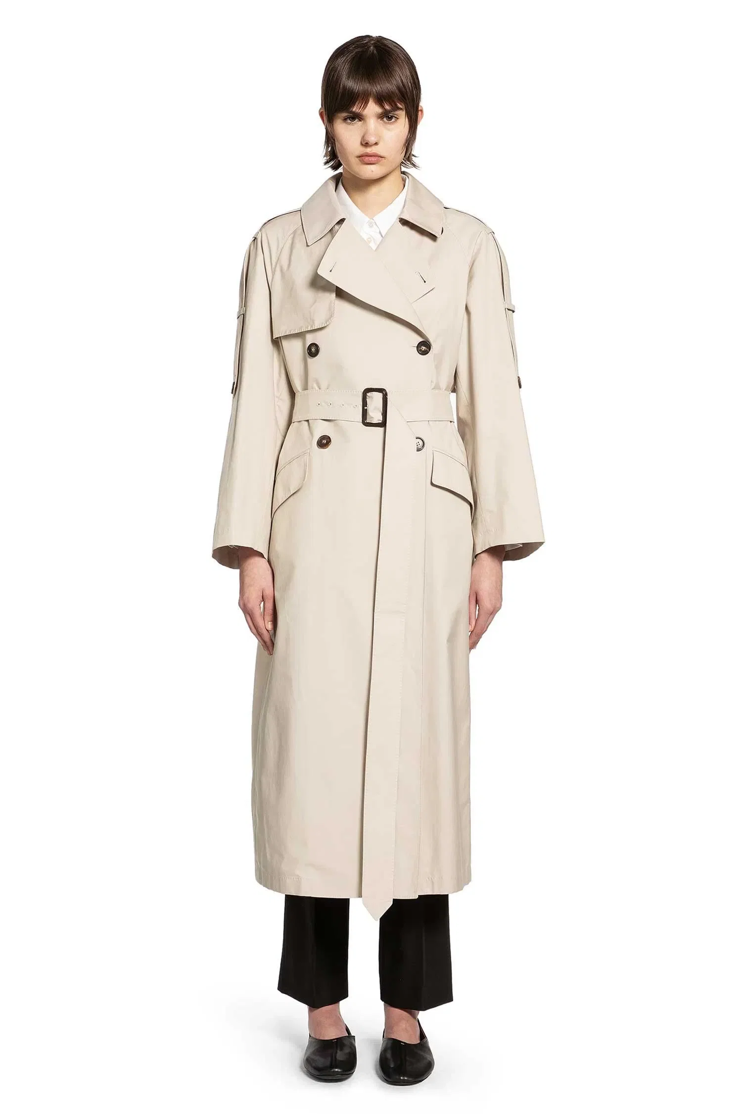'S Max Mara Wide Water-repellent Twill Trench Coat