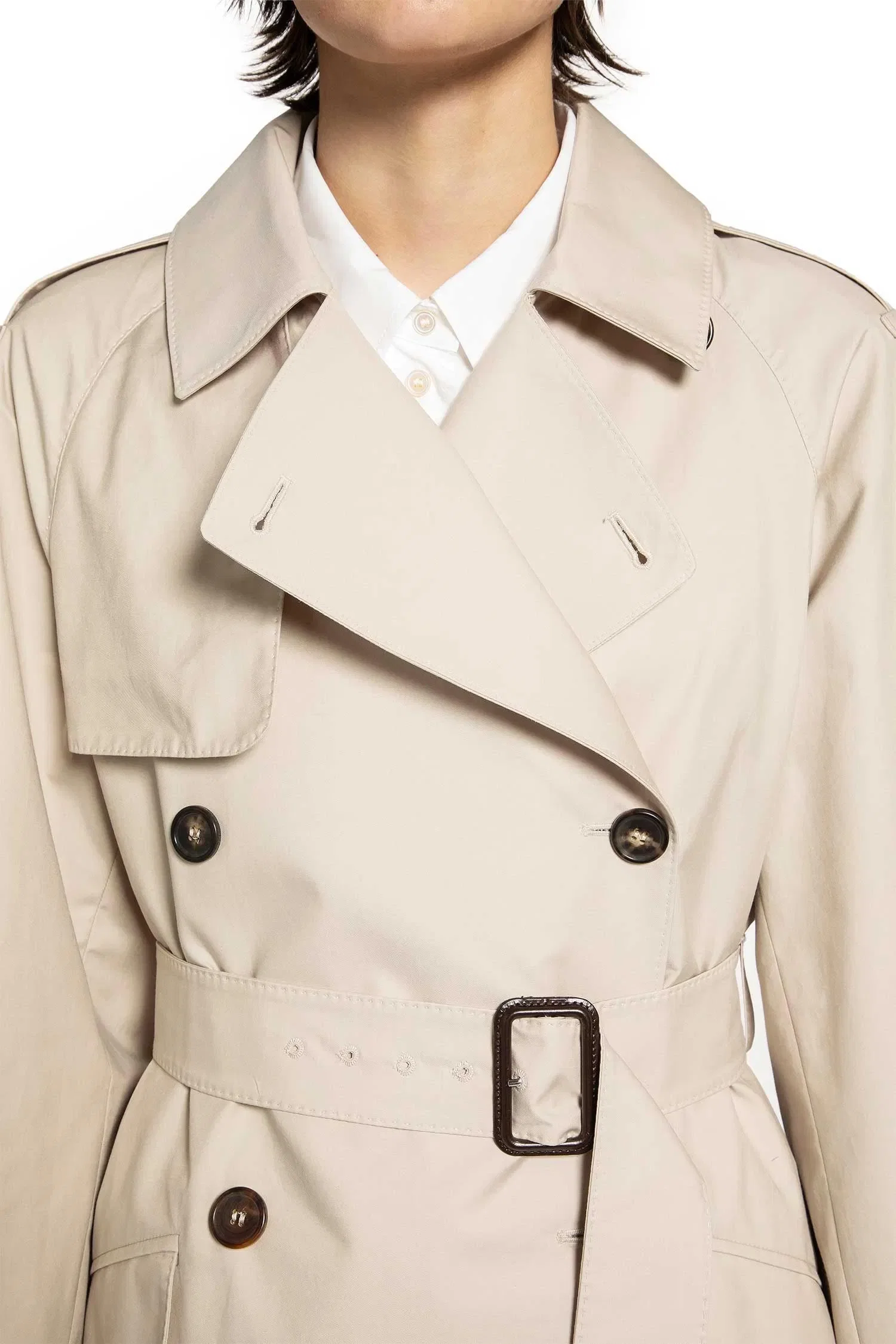 'S Max Mara Wide Water-repellent Twill Trench Coat