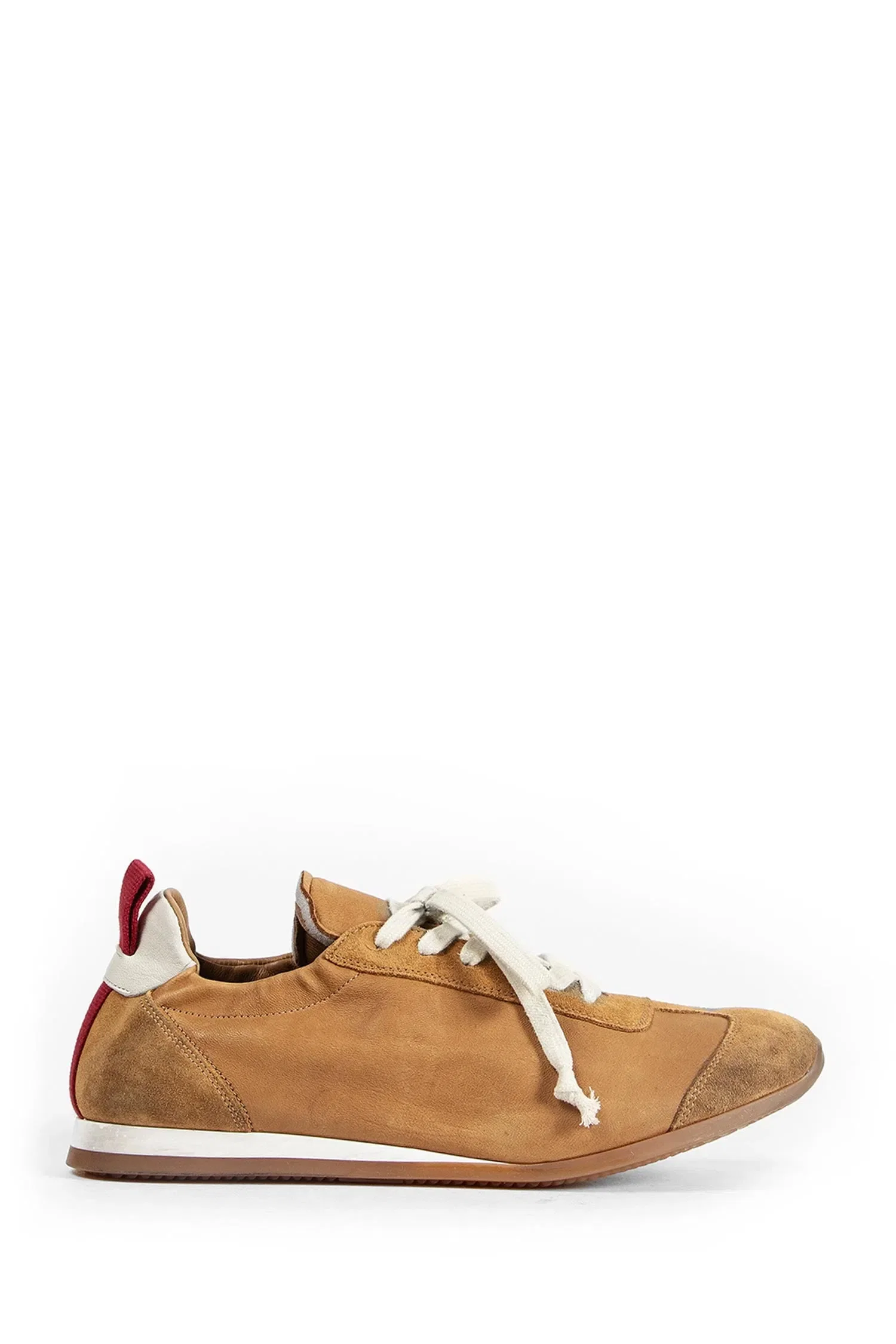 Uma Wang Suede and Leather Gathered Sneakers