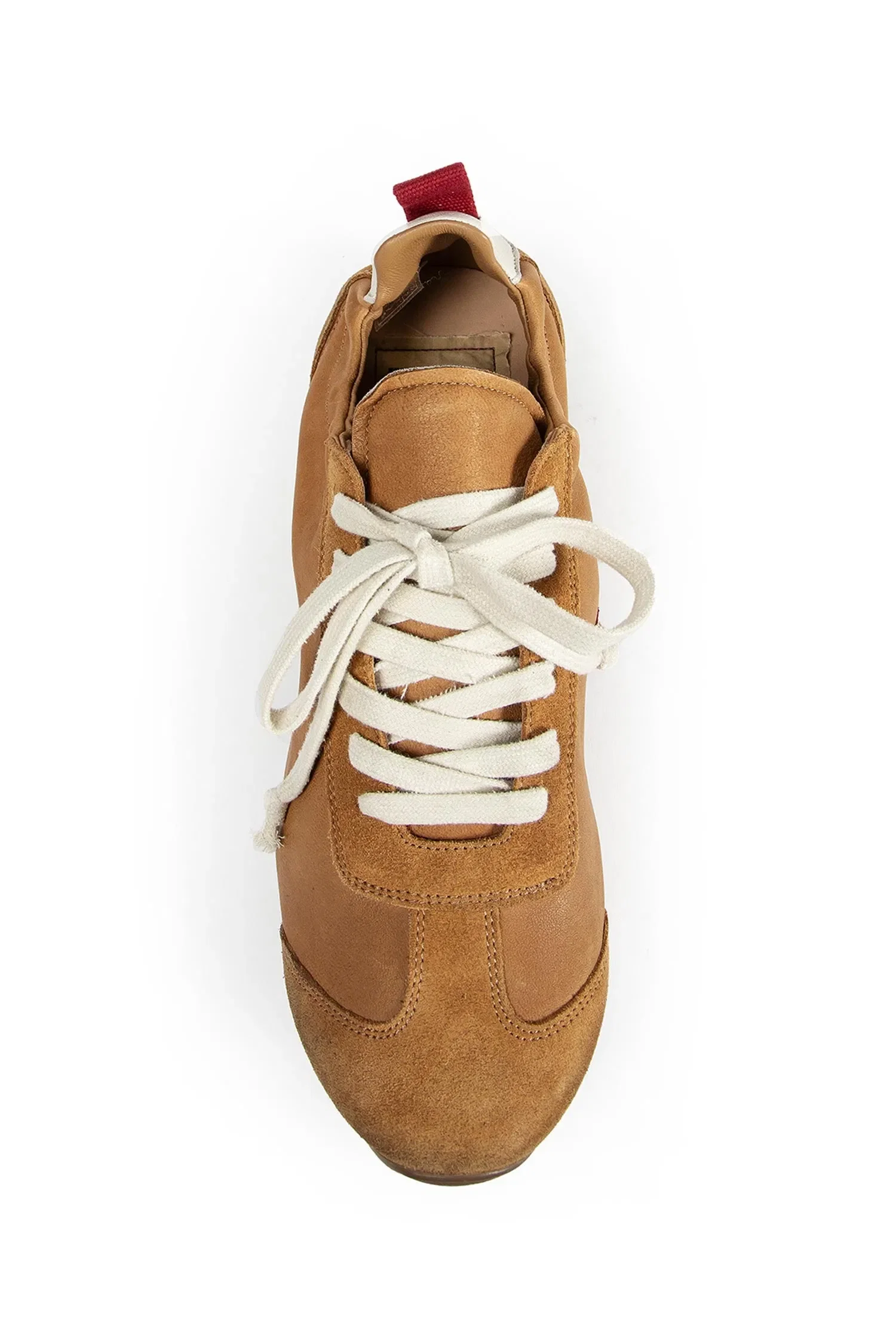 Uma Wang Suede and Leather Gathered Sneakers
