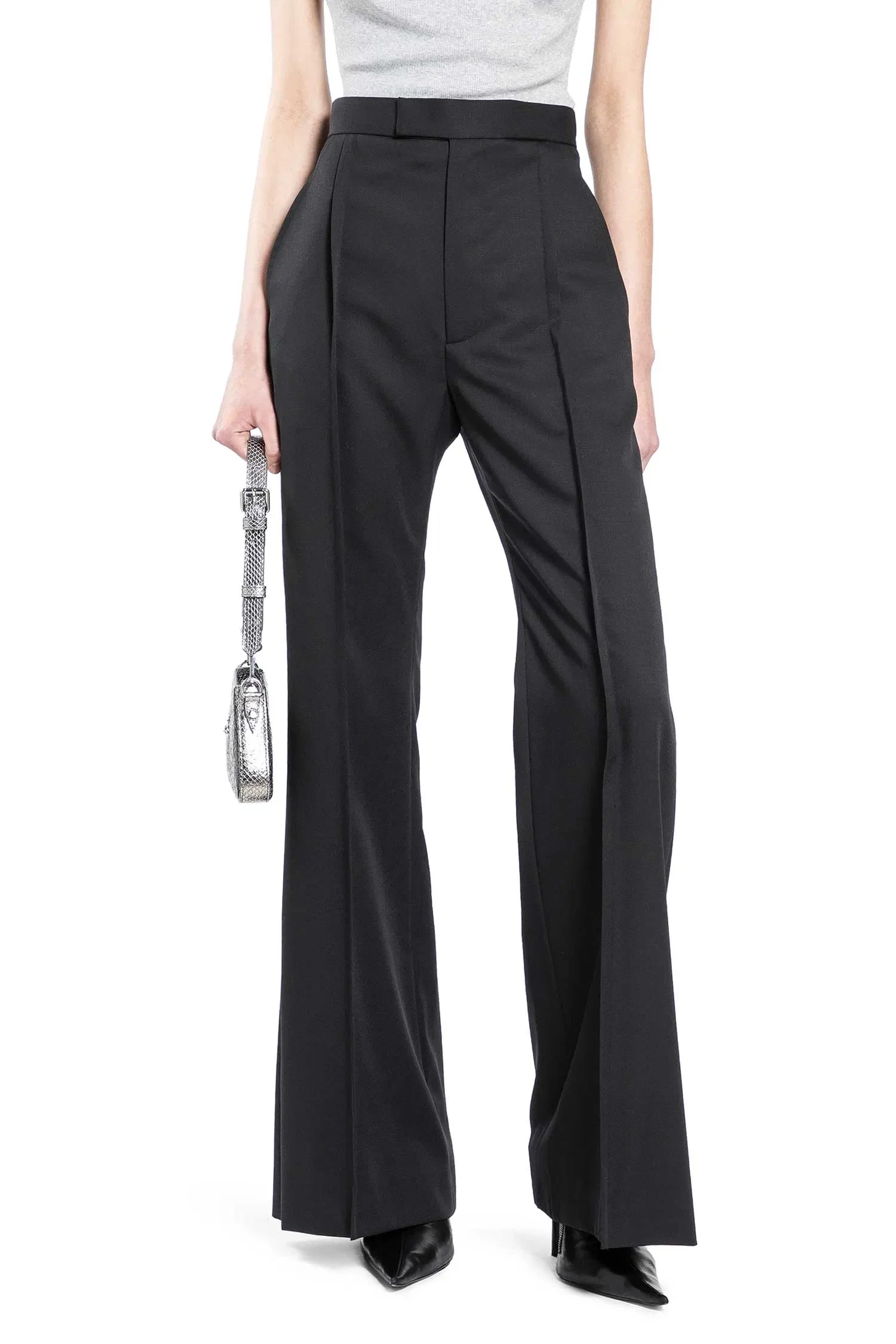 Vivienne Westwood Pleated Wool Twill Wide Leg Trousers