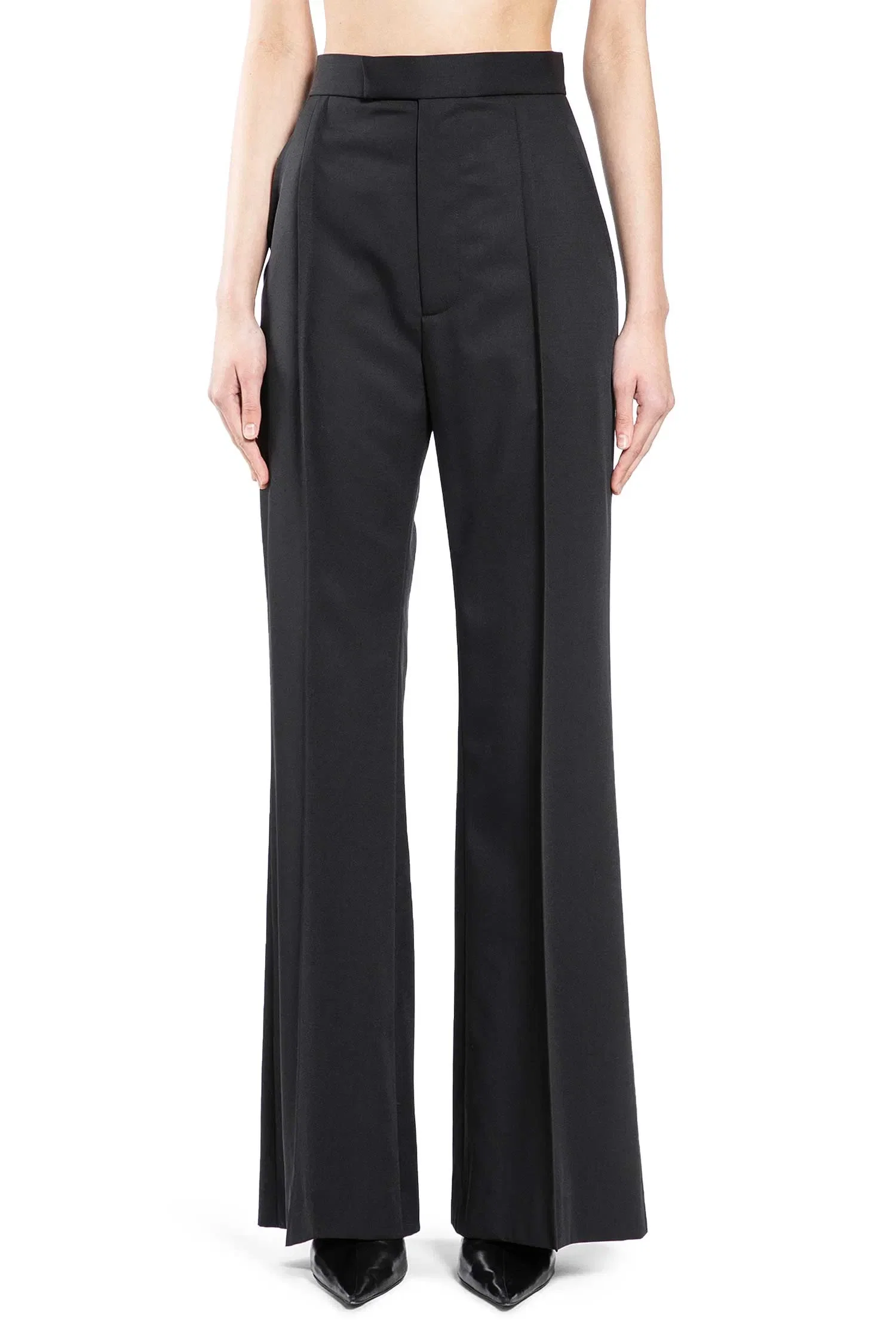 Vivienne Westwood Pleated Wool Twill Wide Leg Trousers