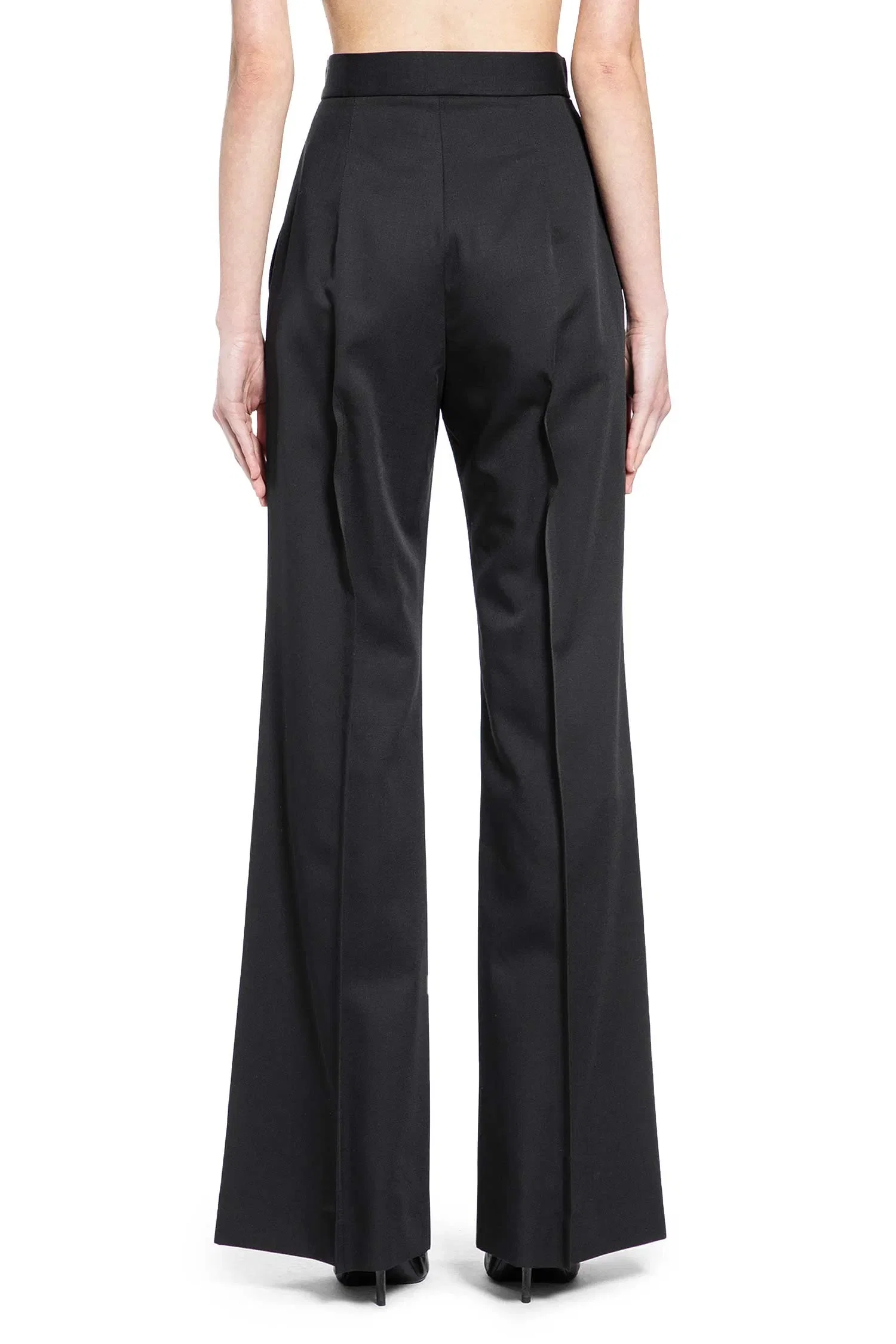 Vivienne Westwood Pleated Wool Twill Wide Leg Trousers