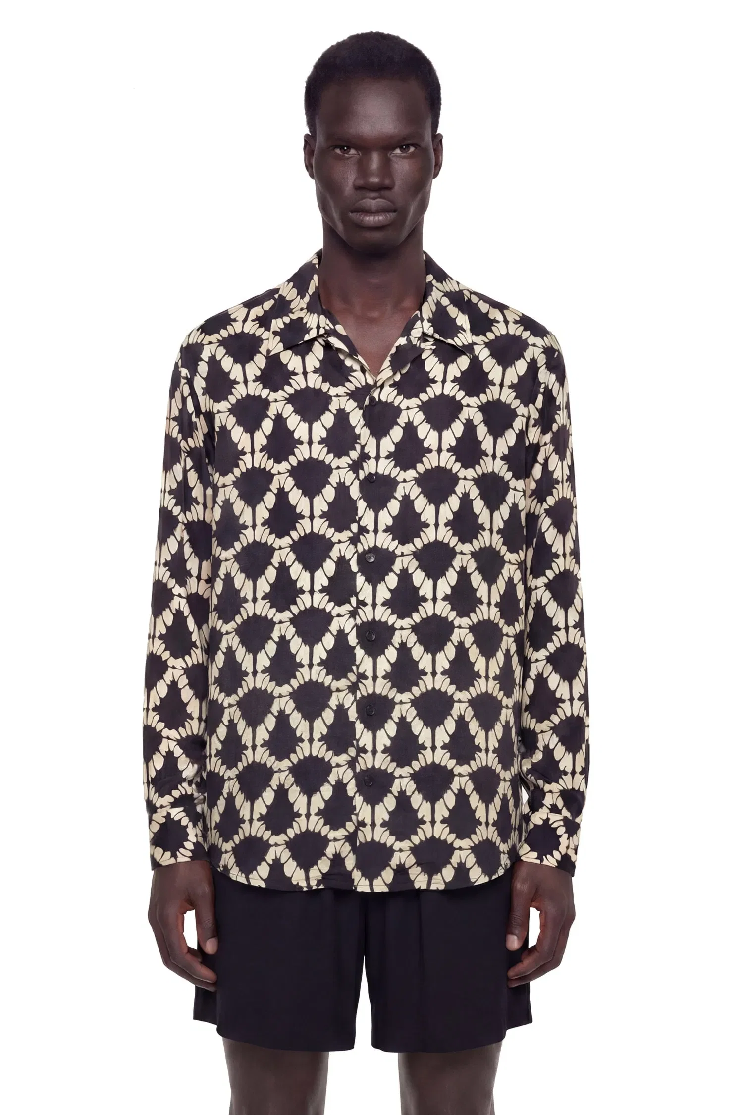 Laneus Lightweight Viscose Graphic Shirt