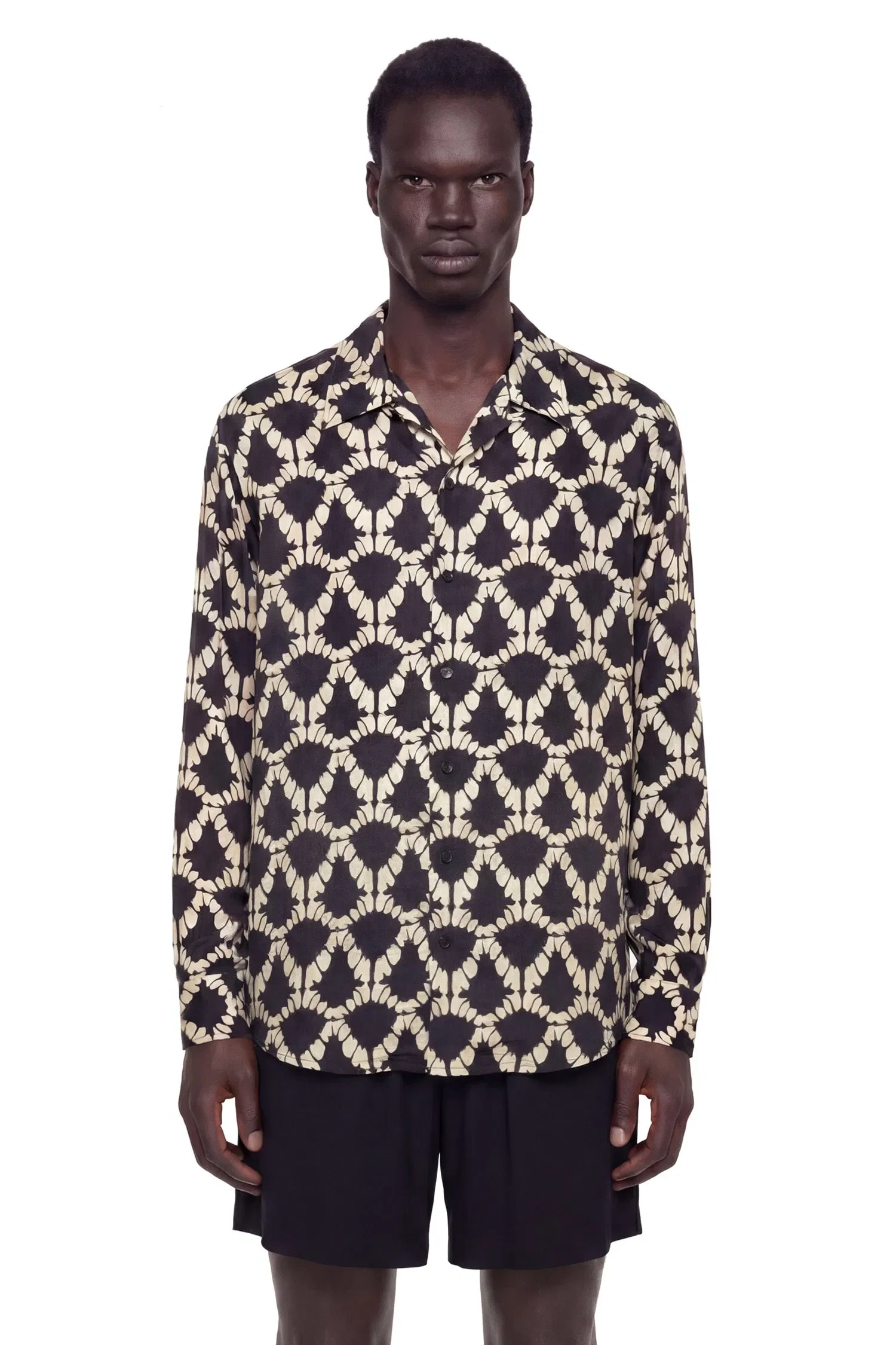 Laneus Lightweight Viscose Graphic Shirt