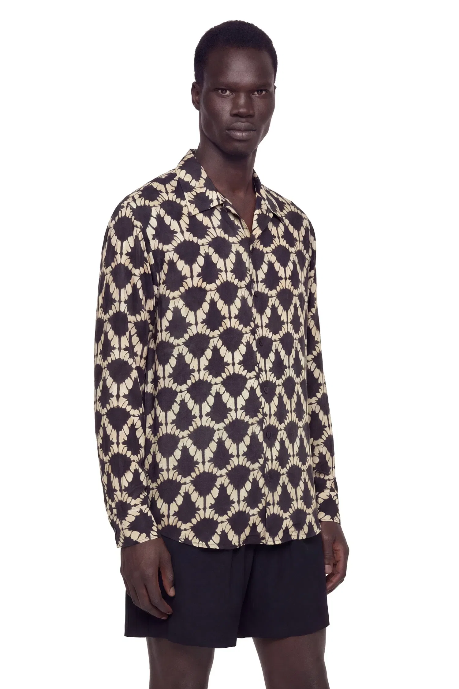 Laneus Lightweight Viscose Graphic Shirt