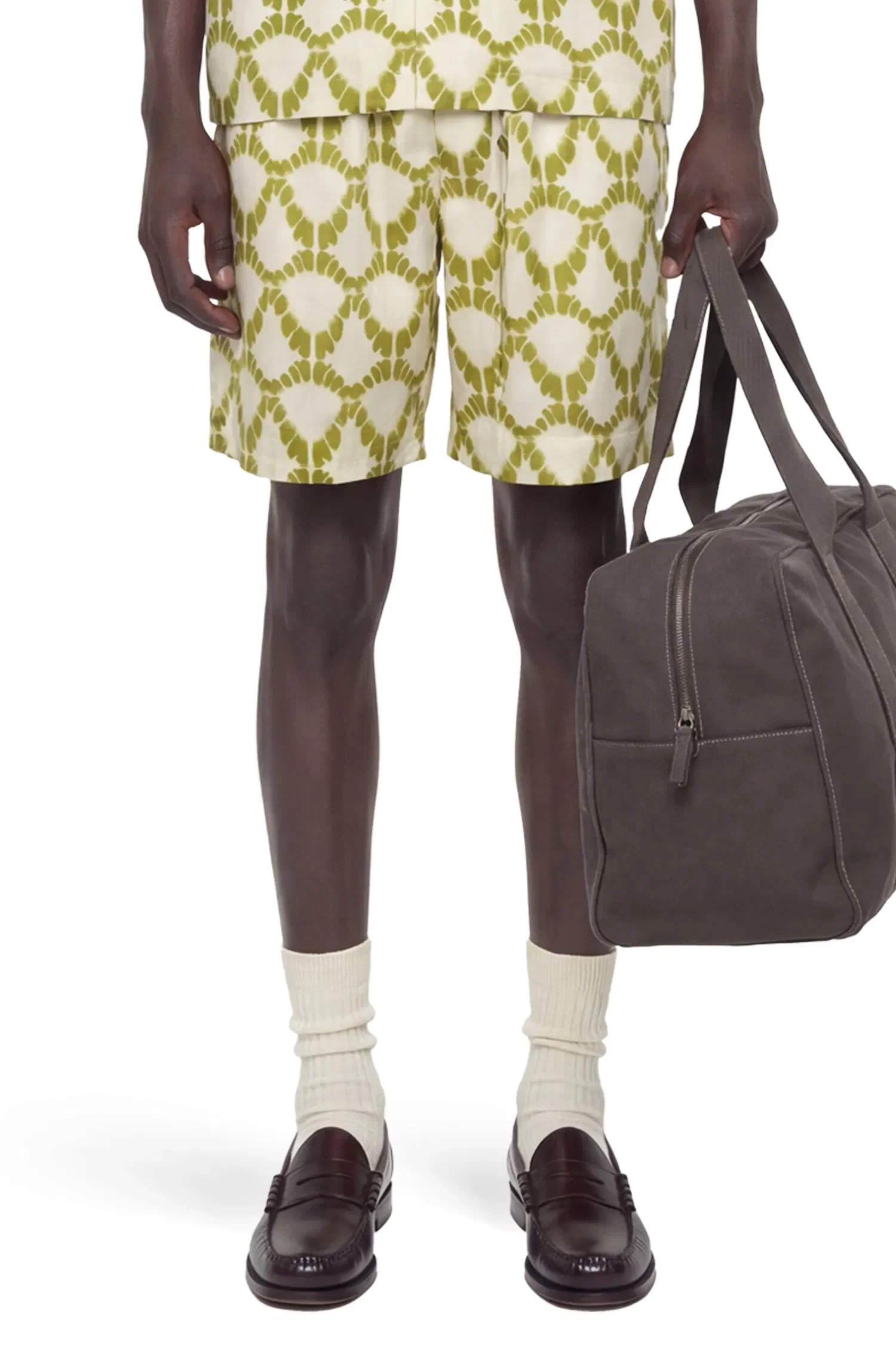 Laneus Lightweight Viscose Graphic Print Shorts