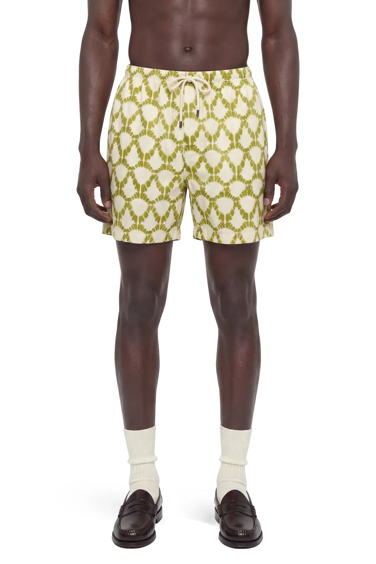 Laneus Lightweight Viscose Graphic Print Shorts