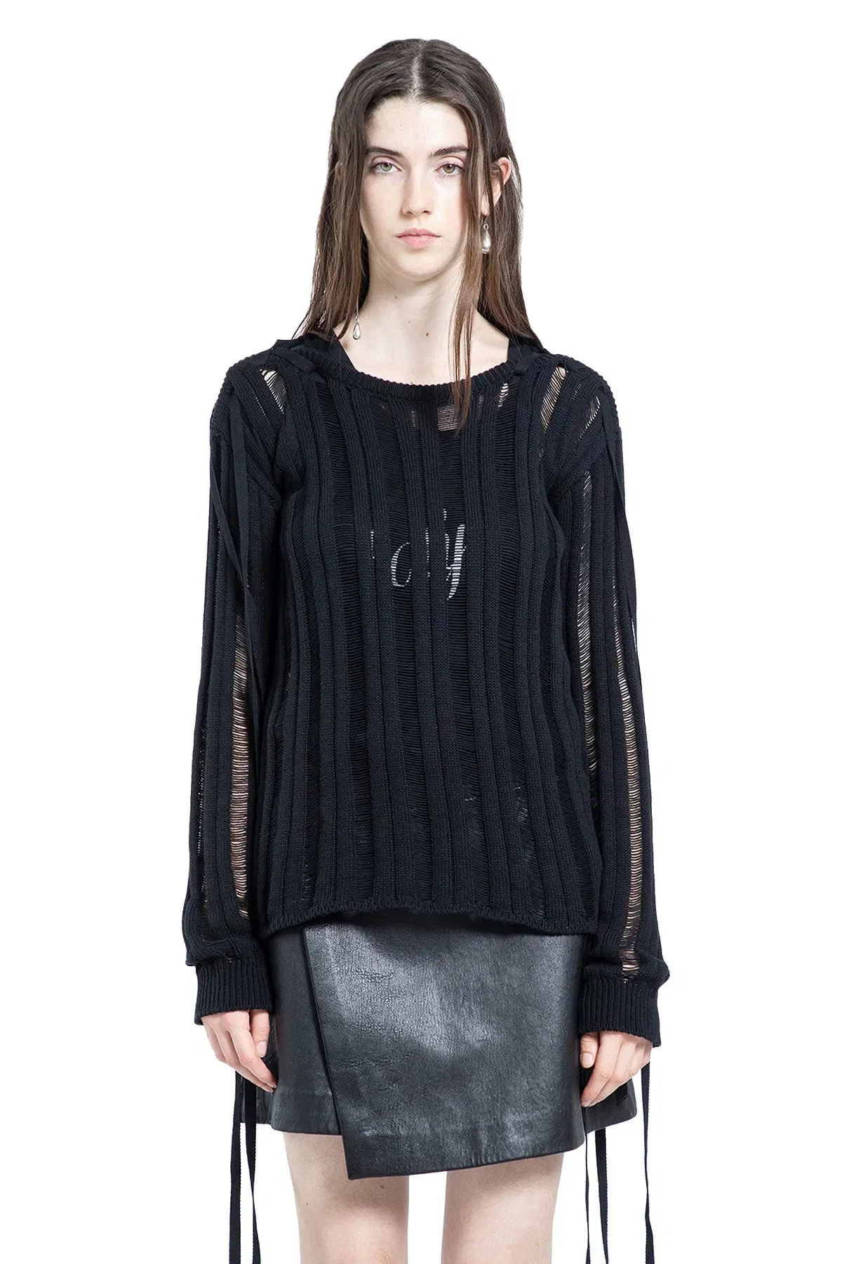 Ann Demeulemeester Gala Ladder Stitch Sweater
