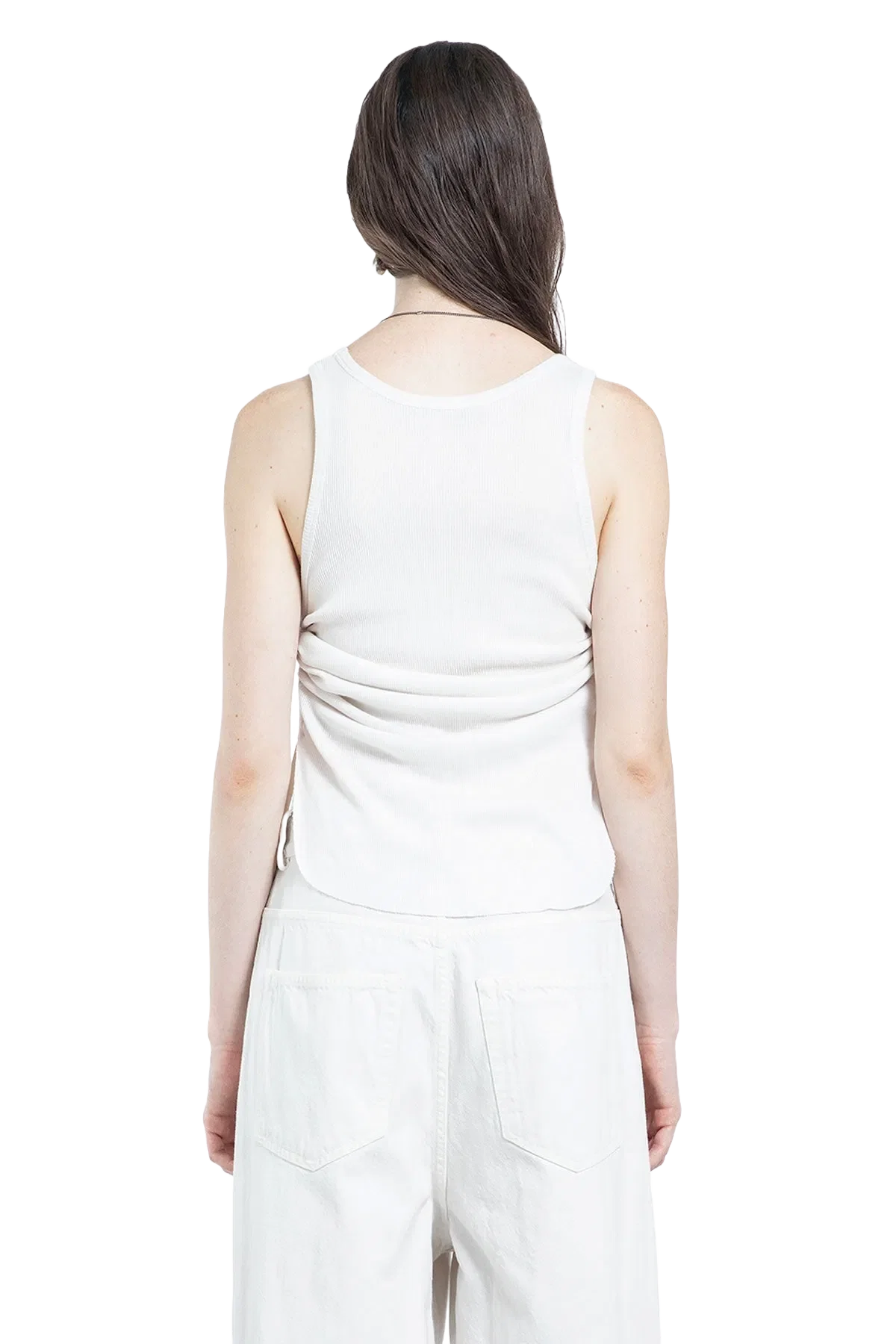Ann Demeulemeester Mara Wrinkled Cropped Tank Top