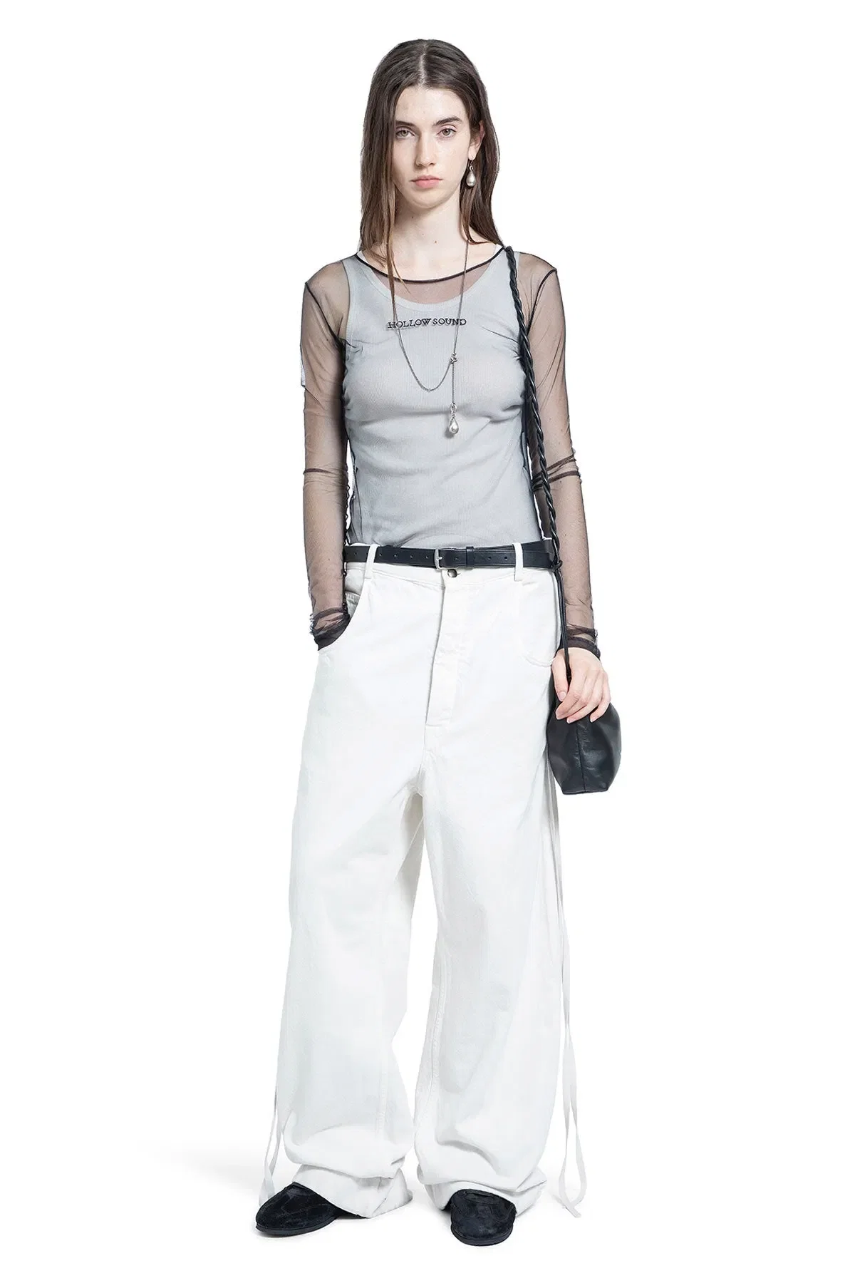 Ann Demeulemeester Mara Wrinkled Cropped Tank Top