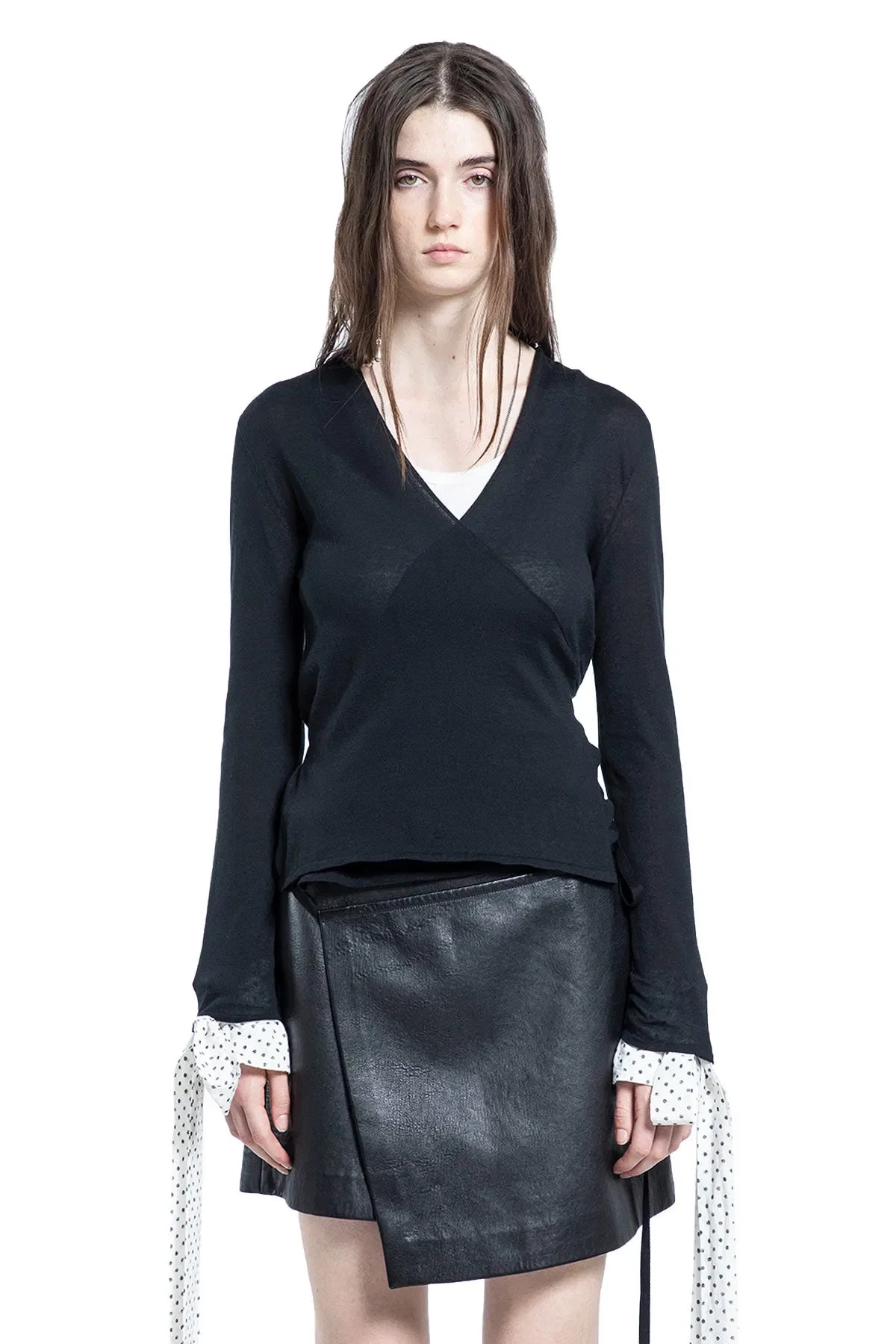 Ann Demeulemeester Fro Wrap Knit Cardigan