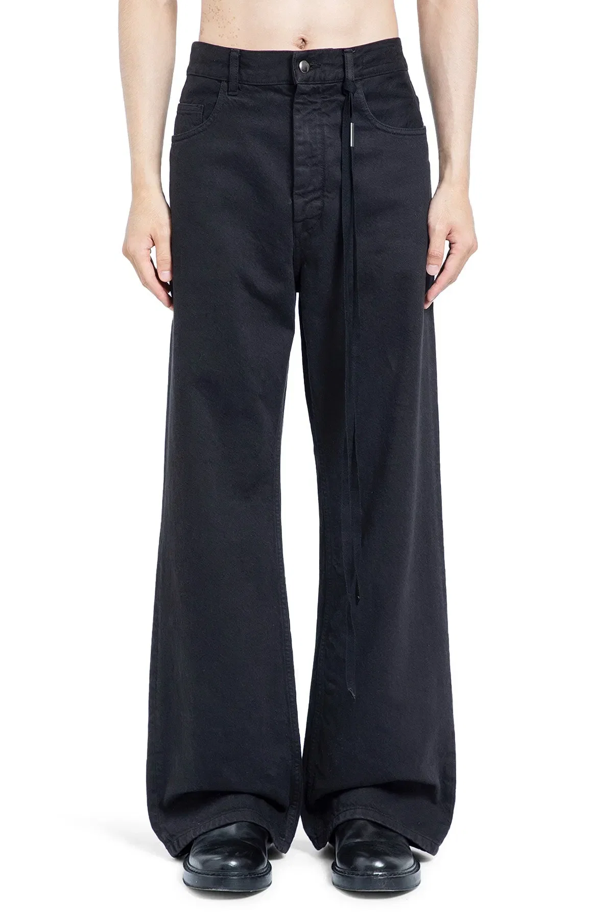 Ann Demeulemeester Modest 5 Pockets Relaxed Flared Trousers