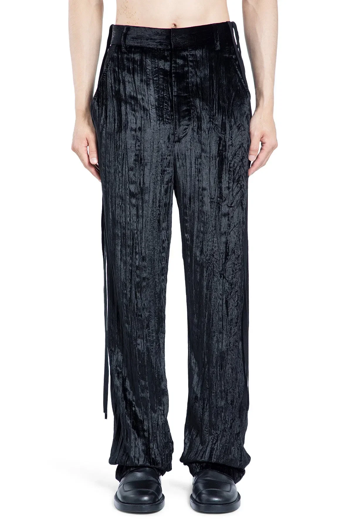 Ann Demeulemeester Leon Trousers in Froissé Velvet