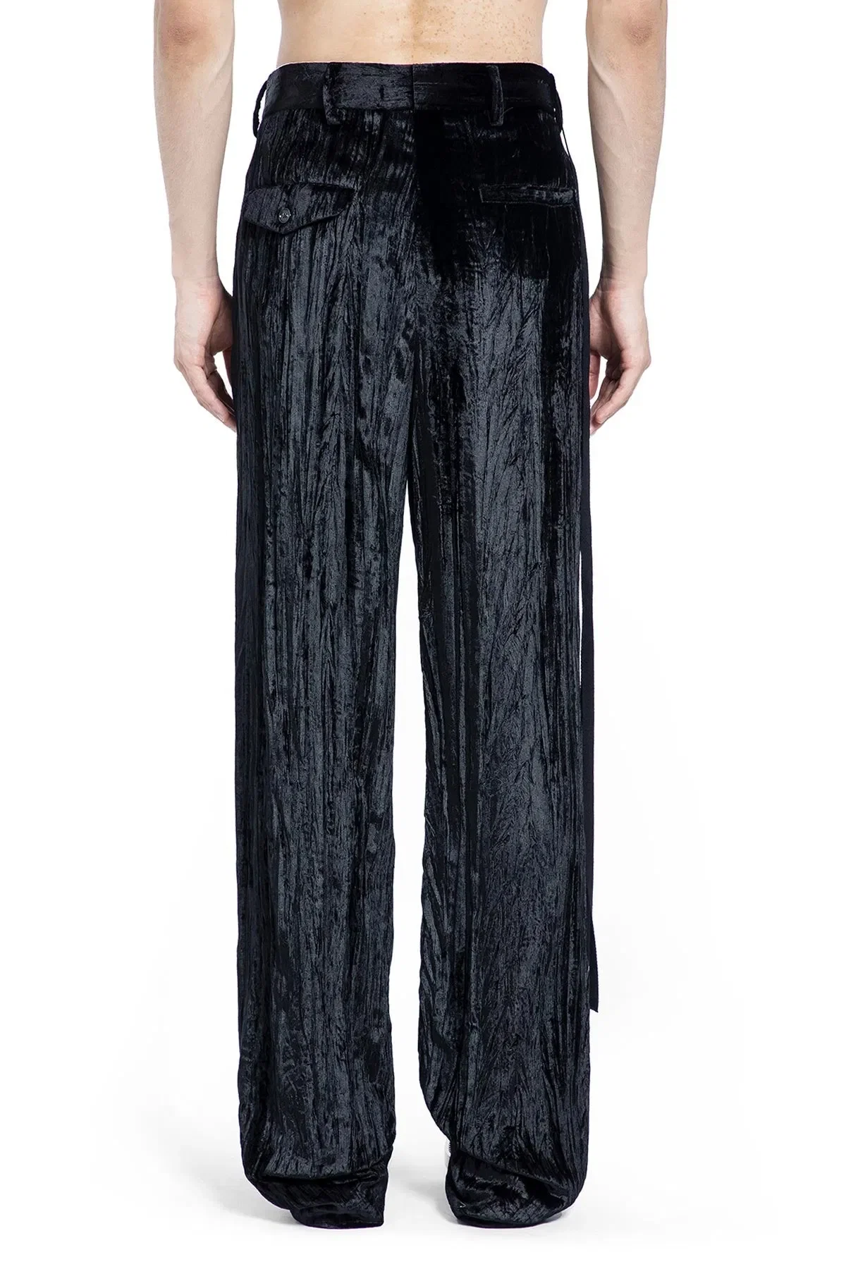 Ann Demeulemeester Leon Trousers in Froissé Velvet