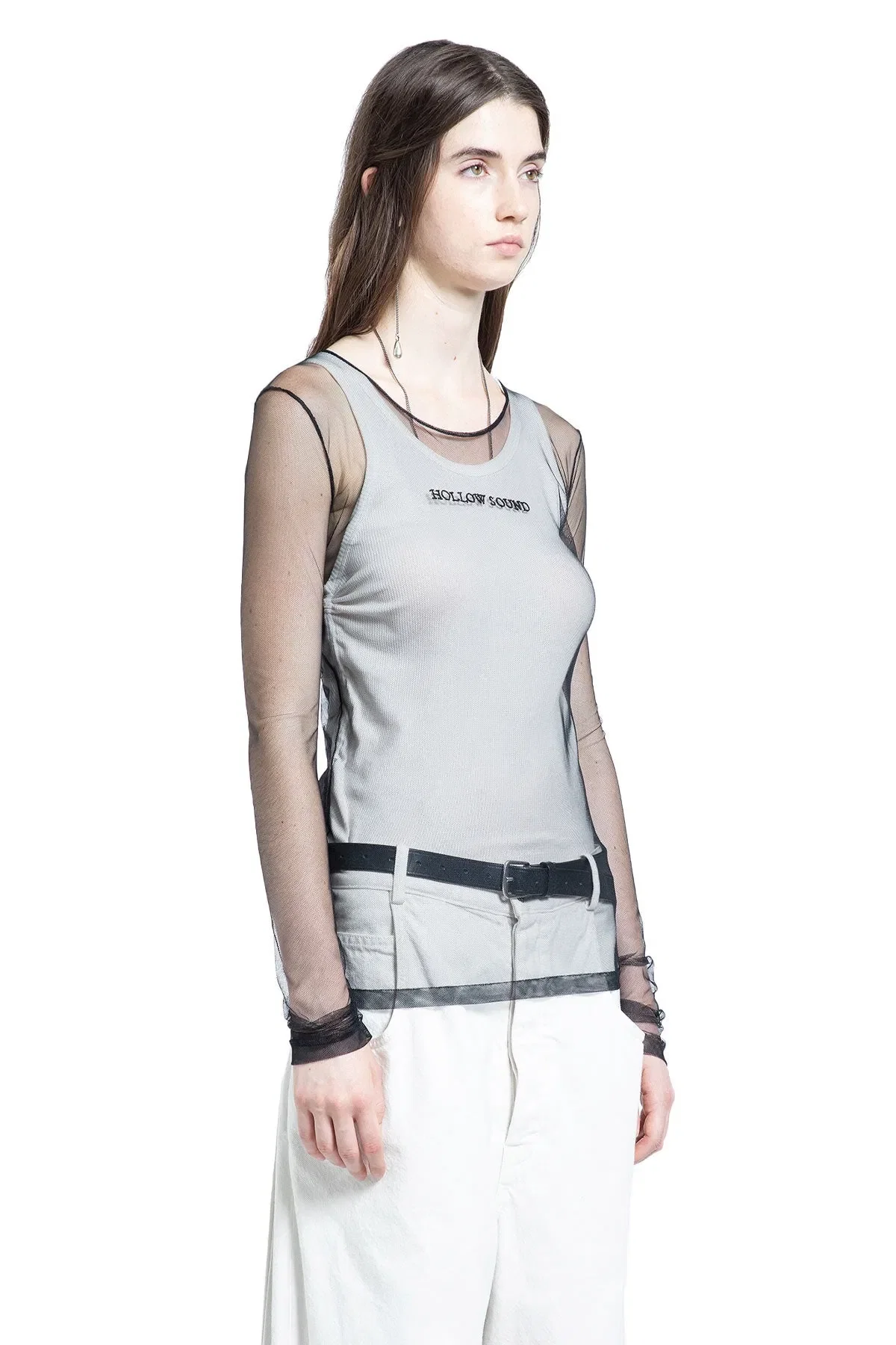 Ann Demeulemeester Fiene ''Hollow Print'' T-Shirt in Tulle