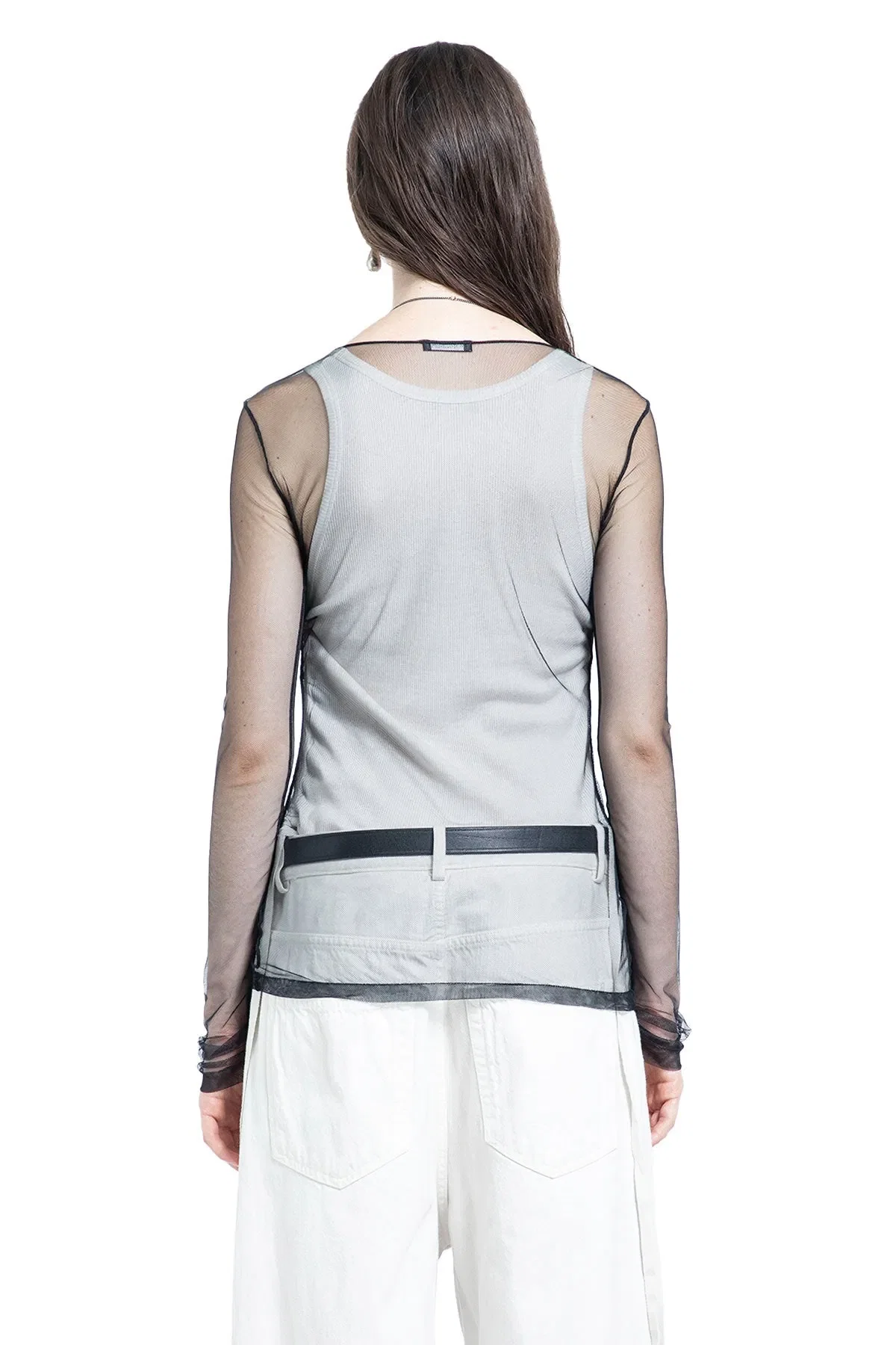 Ann Demeulemeester Fiene ''Hollow Print'' T-Shirt in Tulle