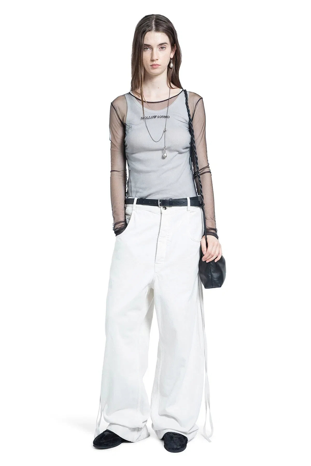 Ann Demeulemeester Fiene ''Hollow Print'' T-Shirt in Tulle
