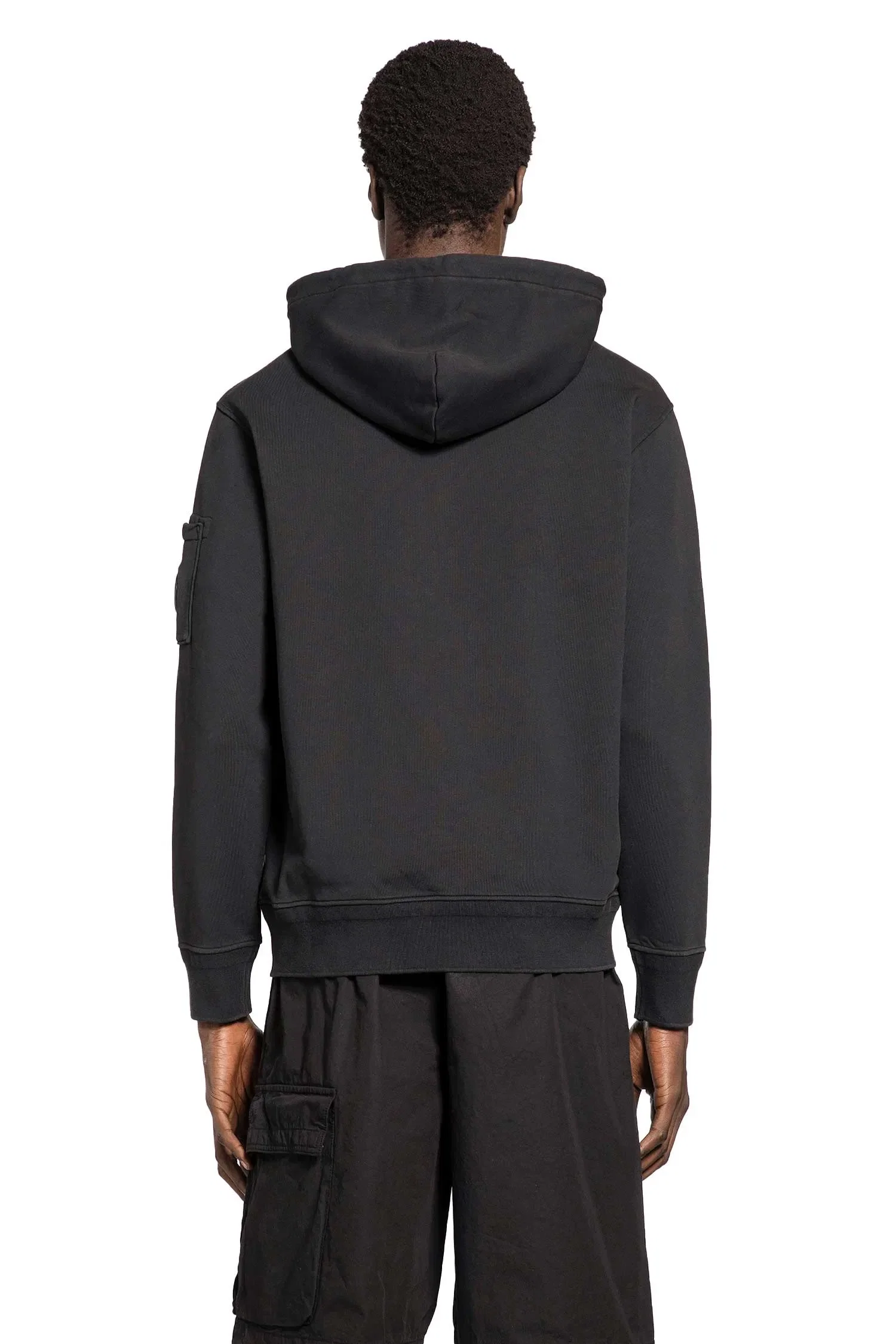 C.P. Company Cotton Diagonal Fleece Lens Hoodie