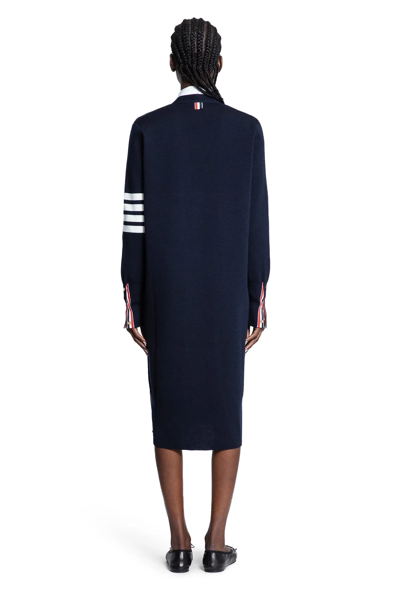 Thom Browne 4-Bar Long Cardigan in Merino Wool
