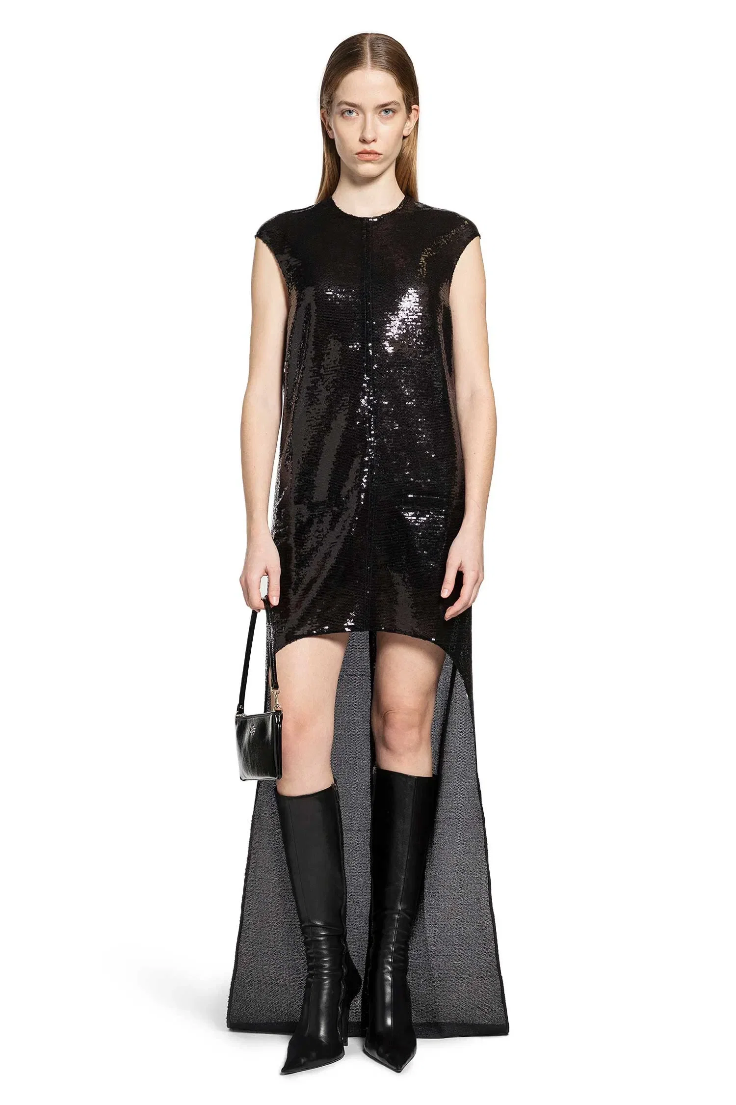 Courrèges Circle Edged Sequins Long Dress