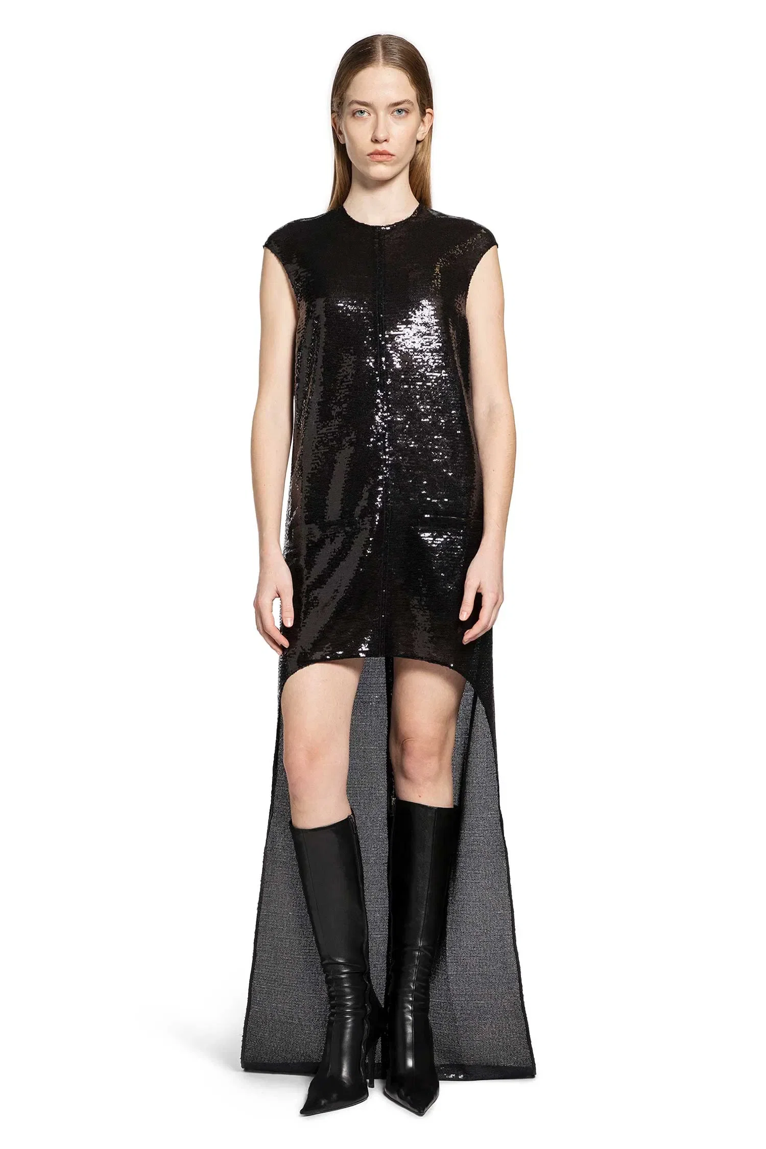 Courrèges Circle Edged Sequins Long Dress
