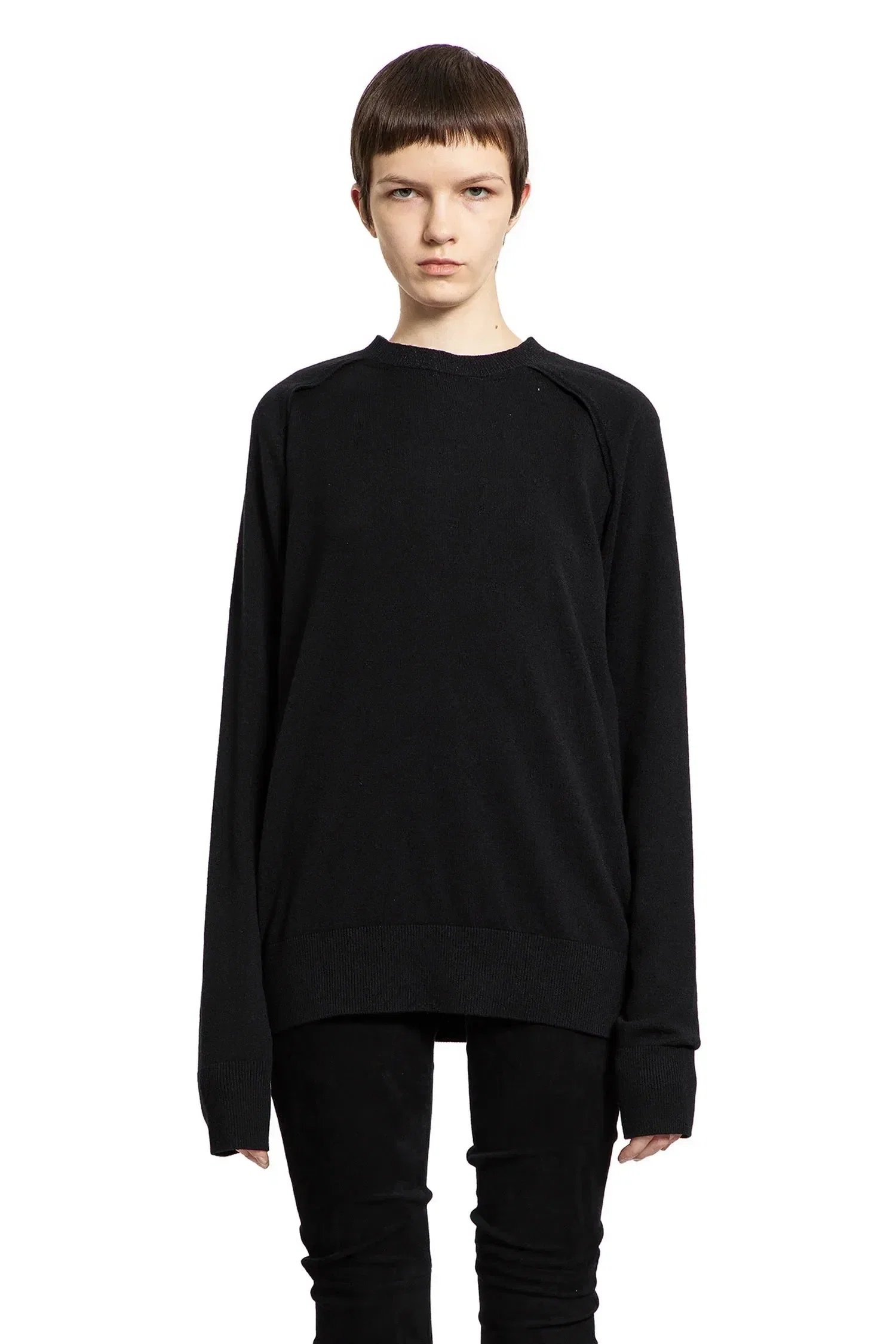 Ann Demeulemeester Ulu Sweater in Wool Cashmere Flannel Knit