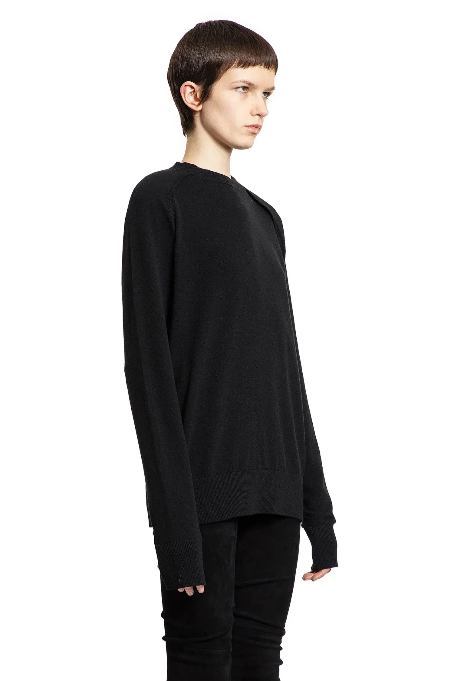 Ann Demeulemeester Ulu Sweater in Wool Cashmere Flannel Knit