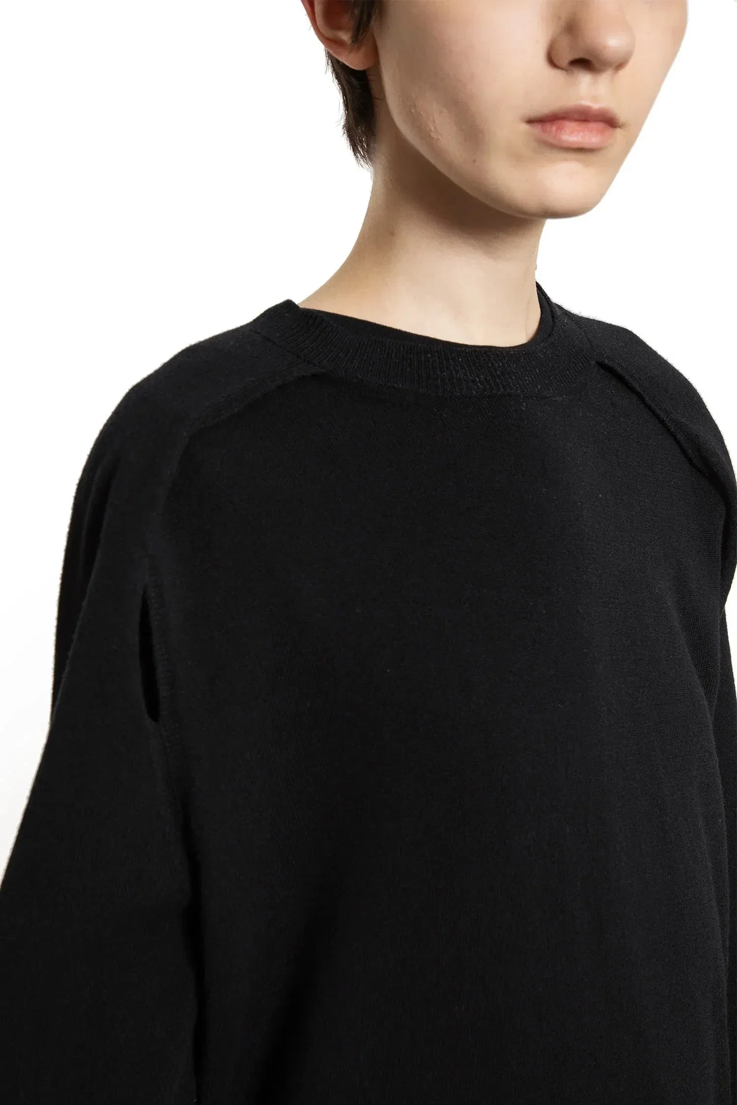 Ann Demeulemeester Ulu Sweater in Wool Cashmere Flannel Knit