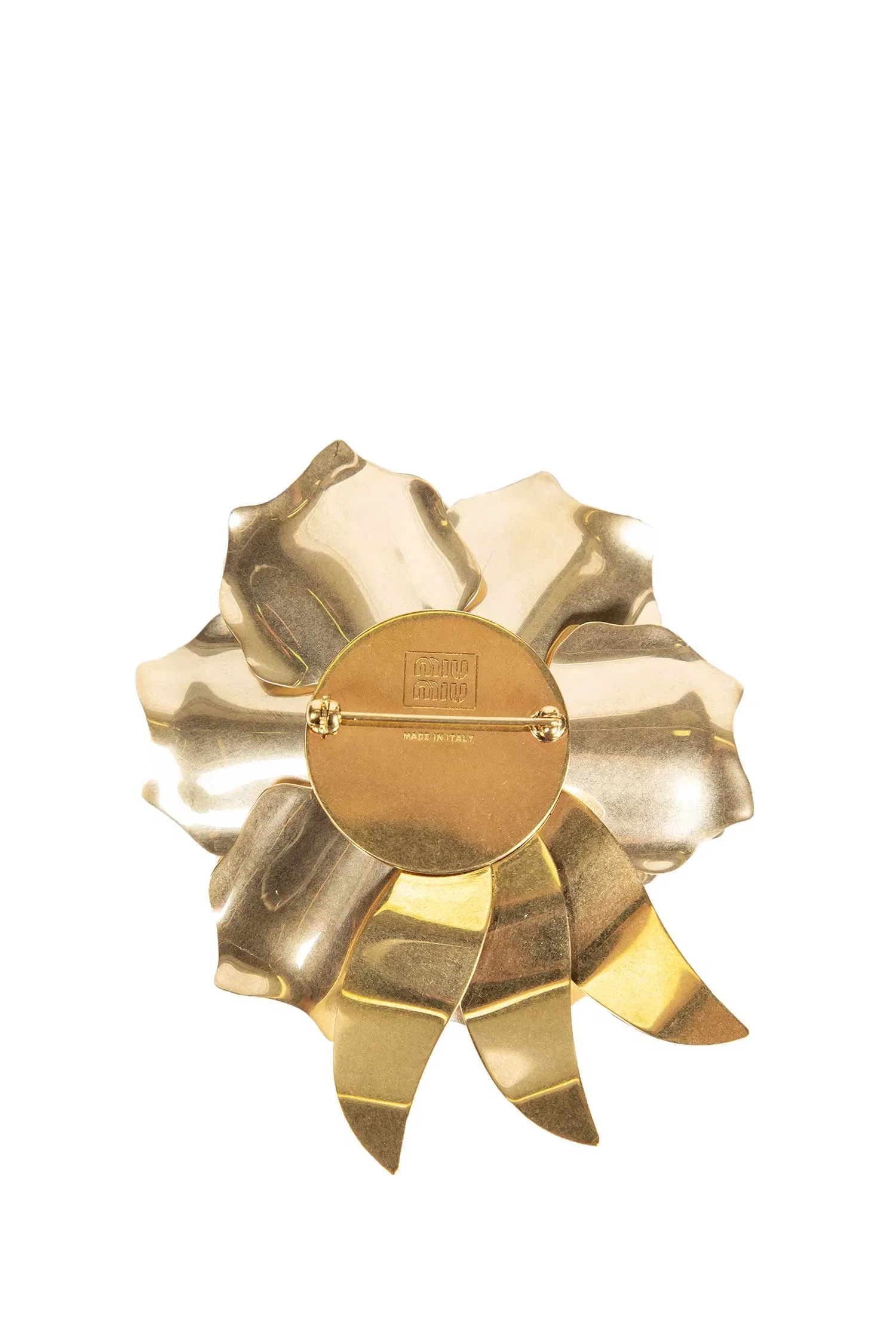 Miu Miu Gold-tone Crystal Brooch
