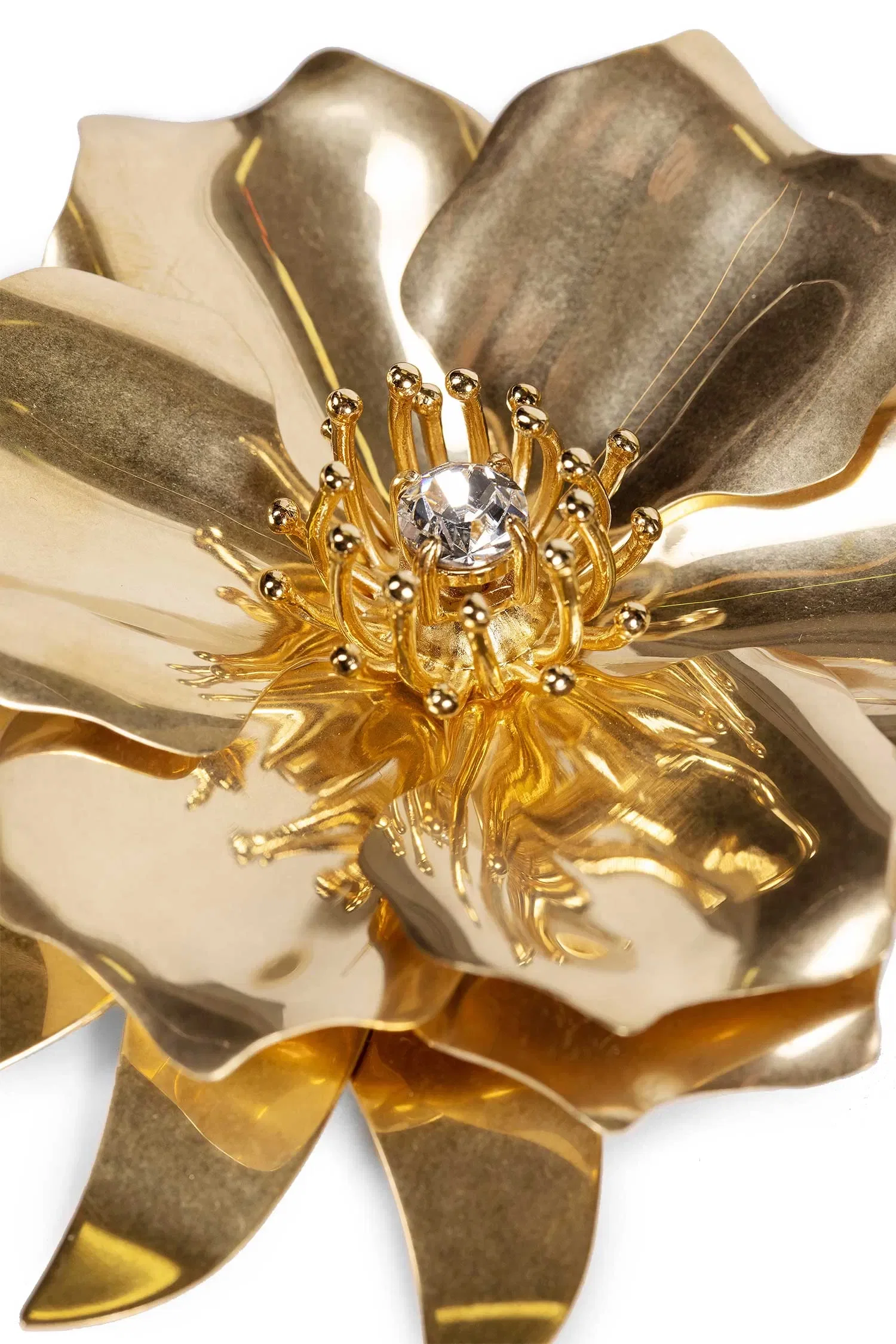 Miu Miu Gold-tone Crystal Brooch