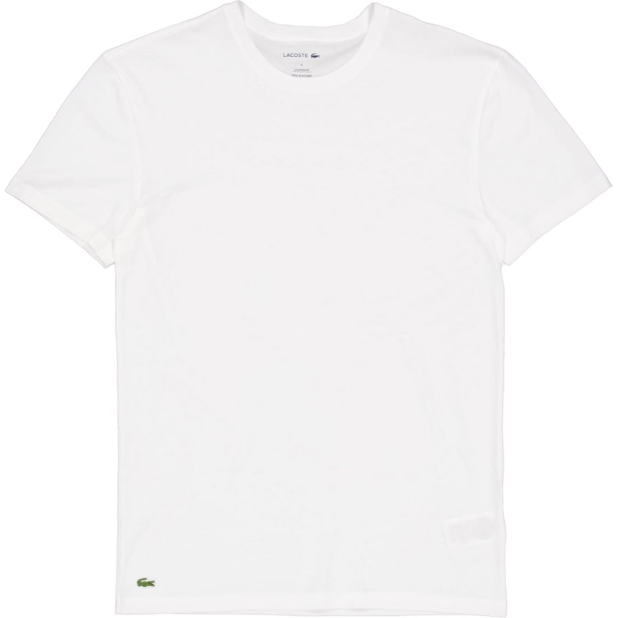 Lacoste 3-Pack Slim Fit Loungewear T-shirts WHITE