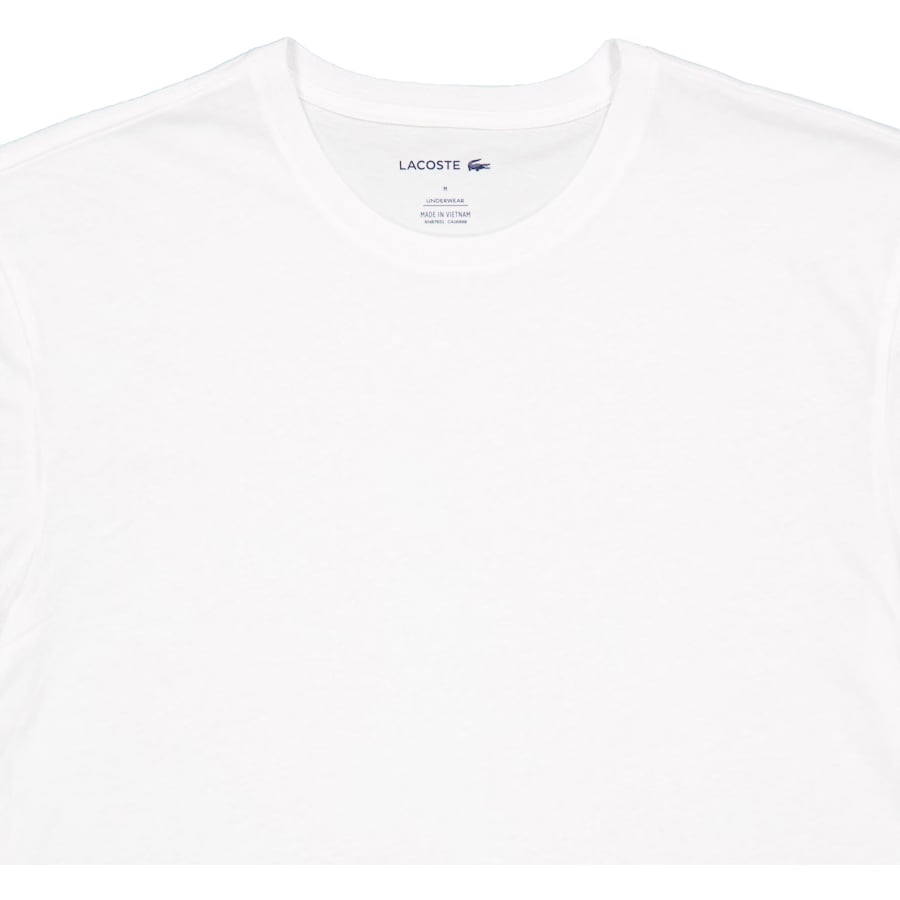 Lacoste 3-Pack Slim Fit Loungewear T-shirts WHITE