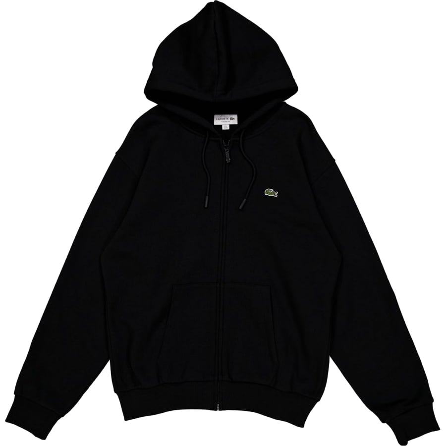 Lacoste Zip-up Fleece Hoodie Black