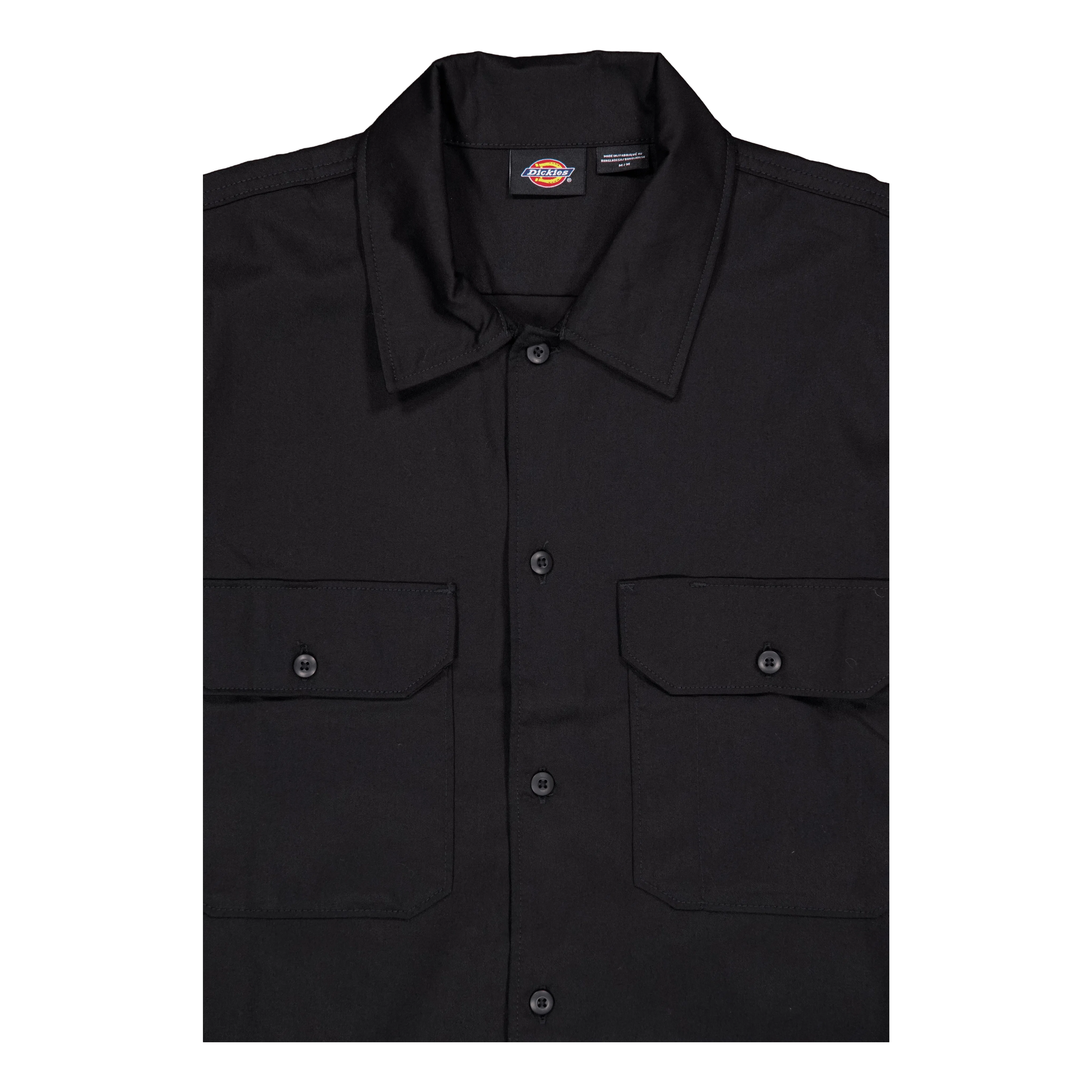 DICKIES Unionville Gd Work Shirt Ss Bl Black