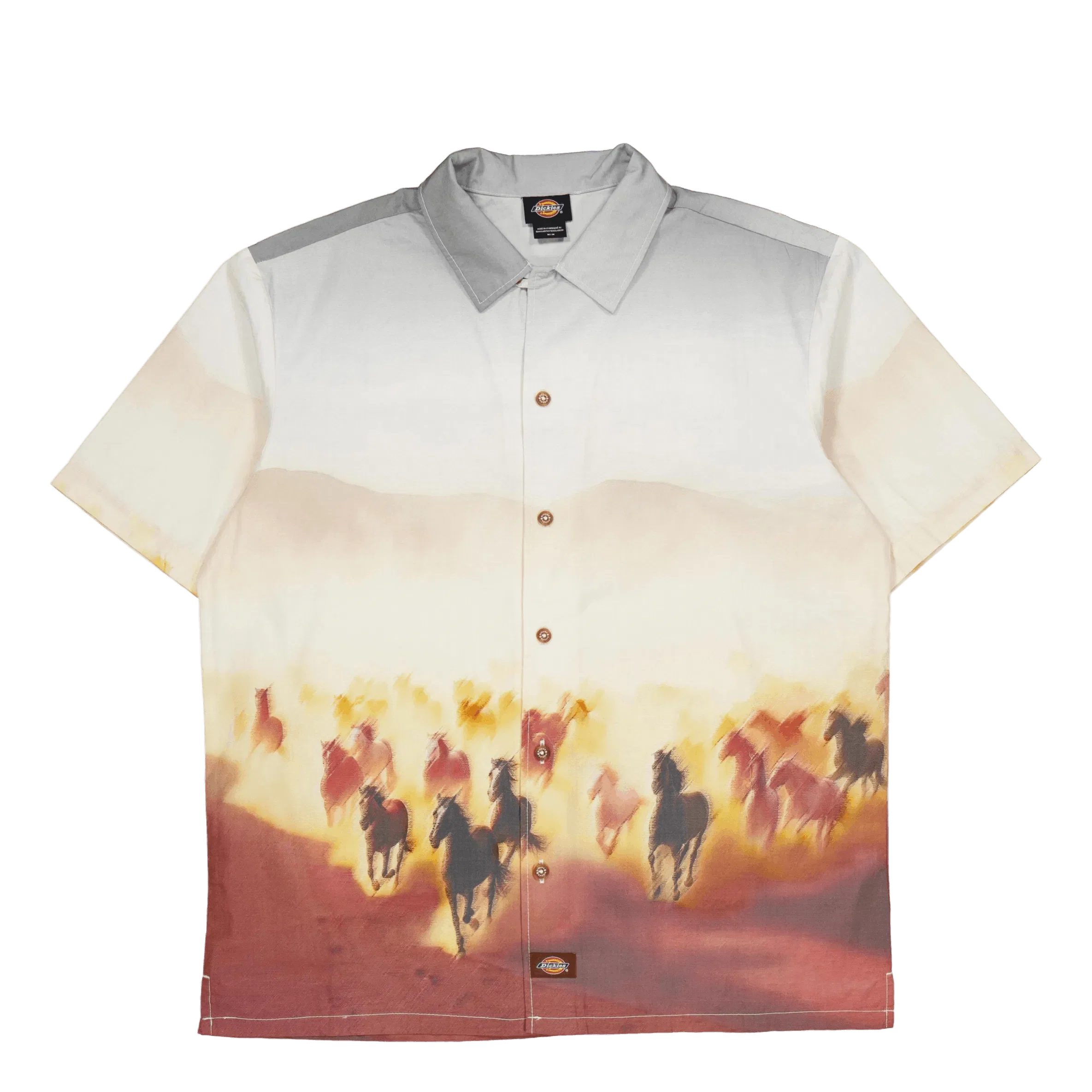 DICKIES Running Wild Shirt Ss Oak Buff Oak Buff