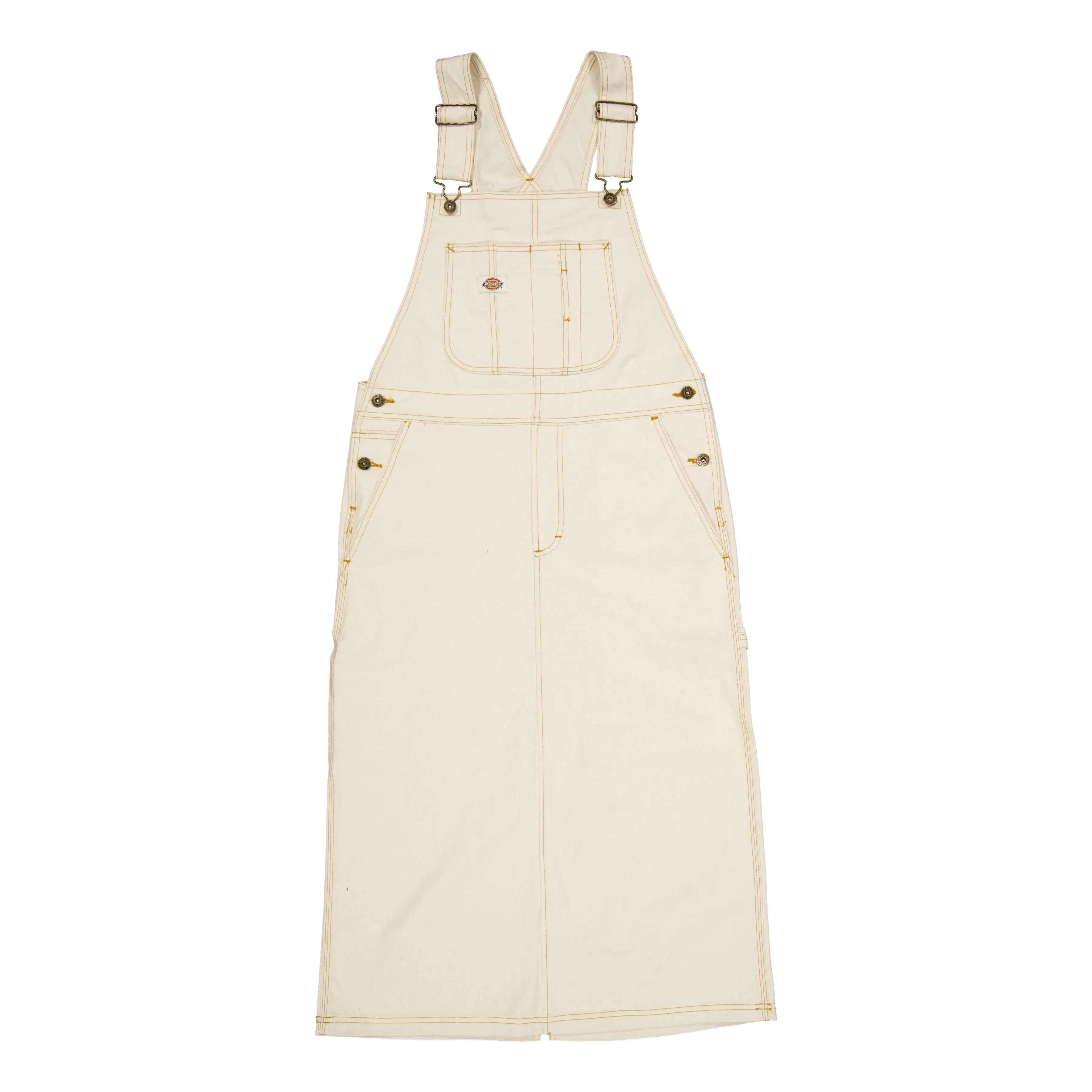 Dickies Bib Long Overall Dress Whitecap Gray