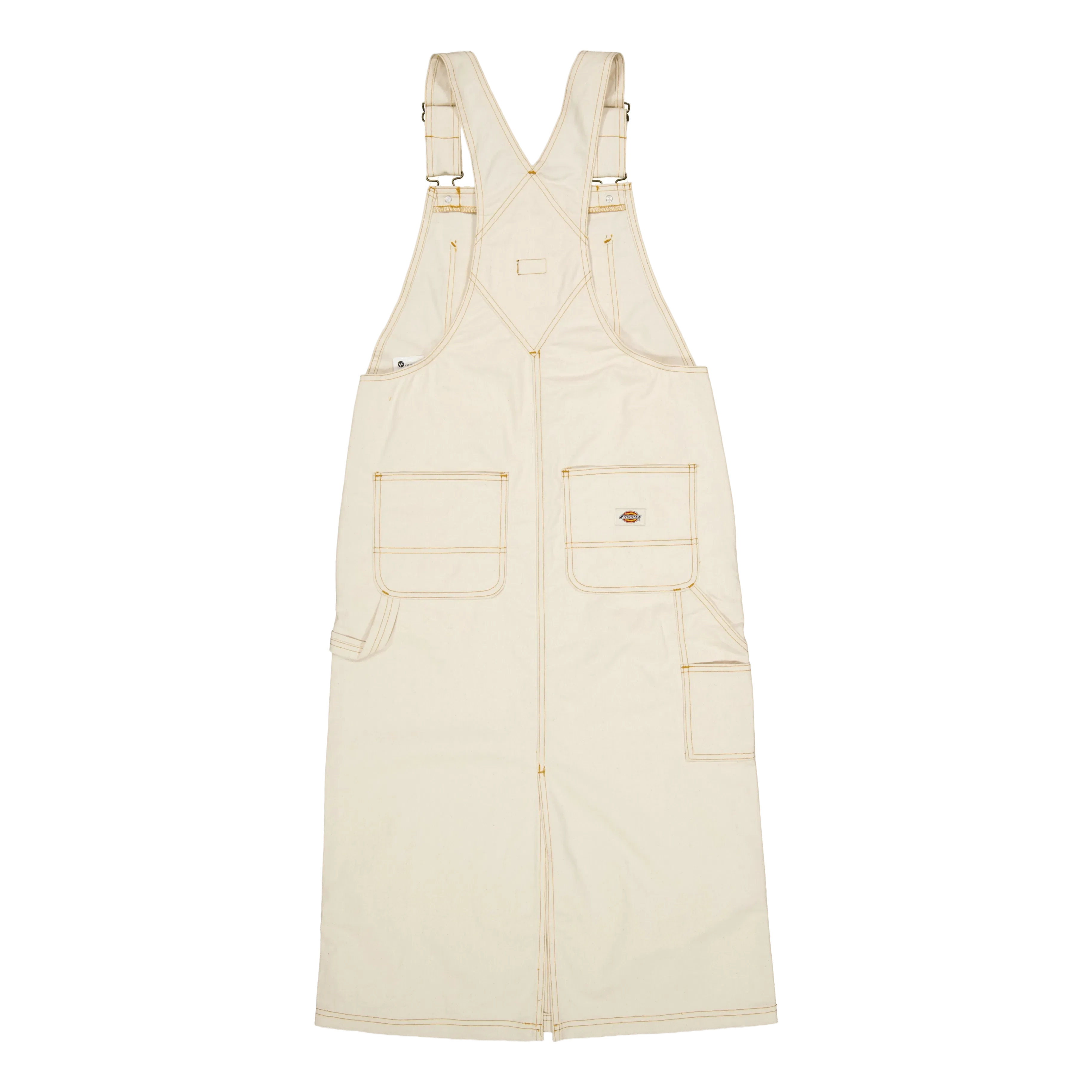 Dickies Bib Long Overall Dress Whitecap Gray