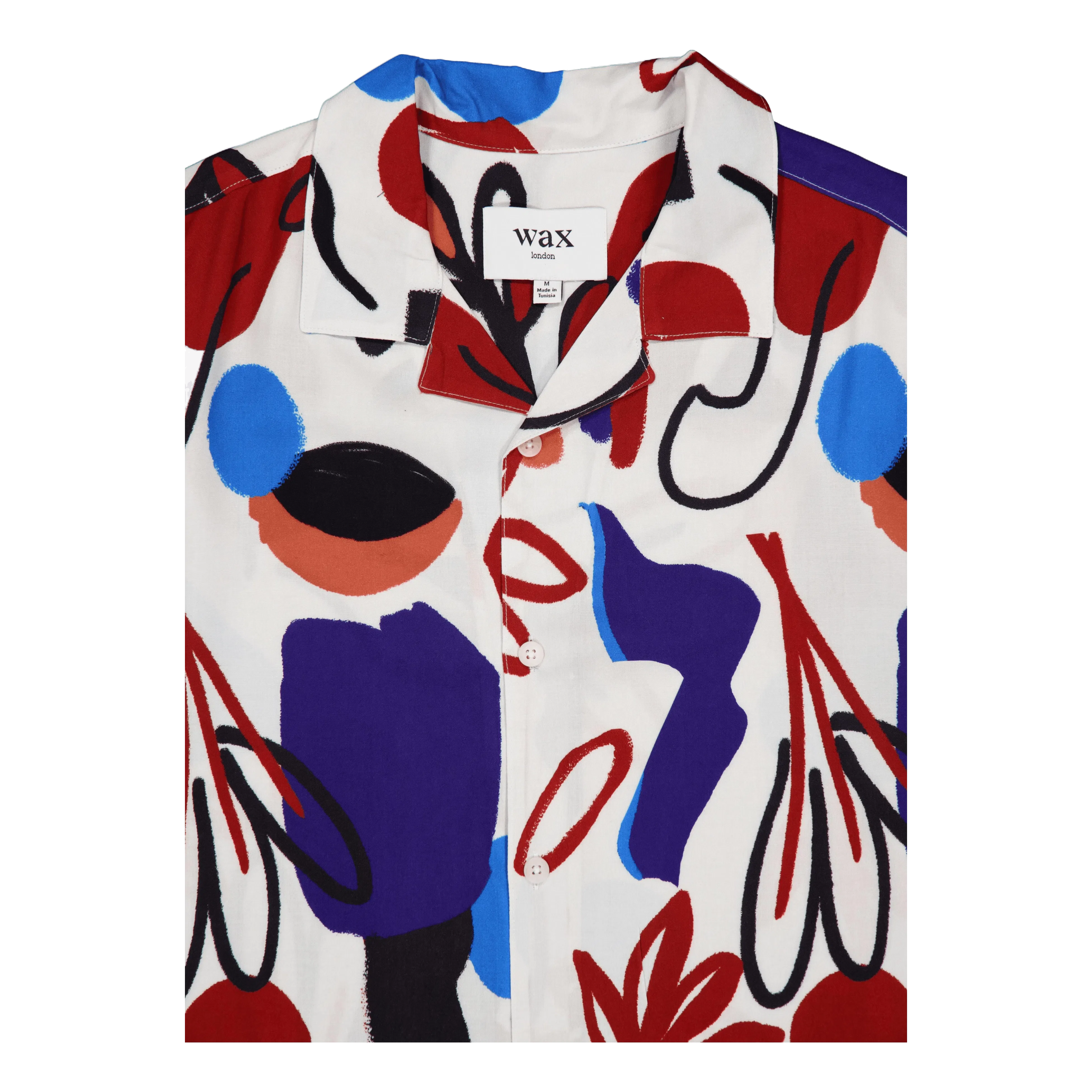 Wax London Didcot Ss Shirt Red / Blue