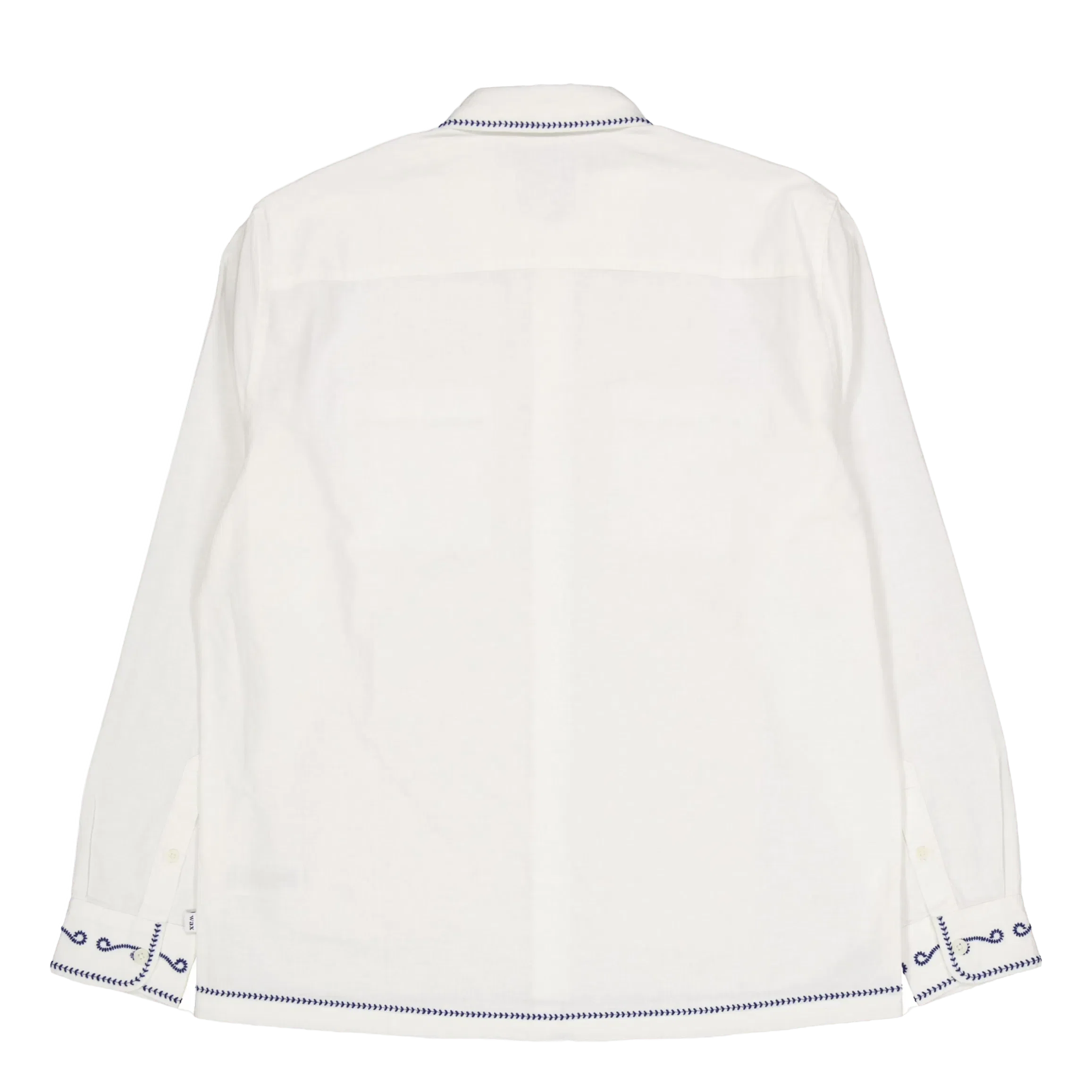 Wax London Haven Ls Shirt Ecru / Blue