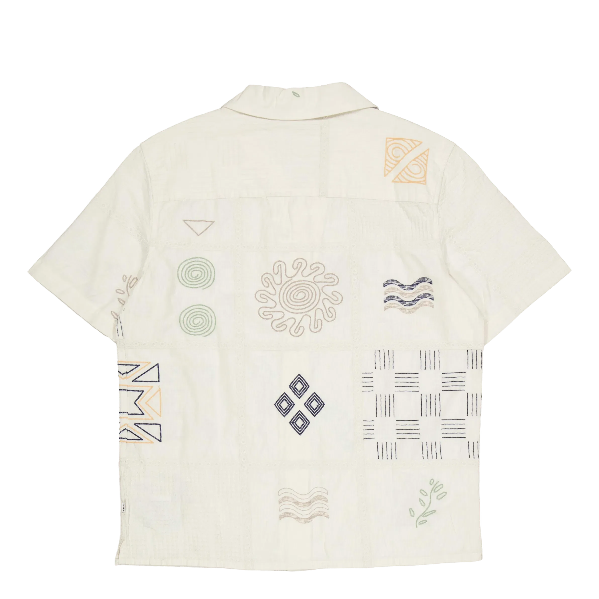 Wax London Didcot Ss Shirt Ecru / Multi