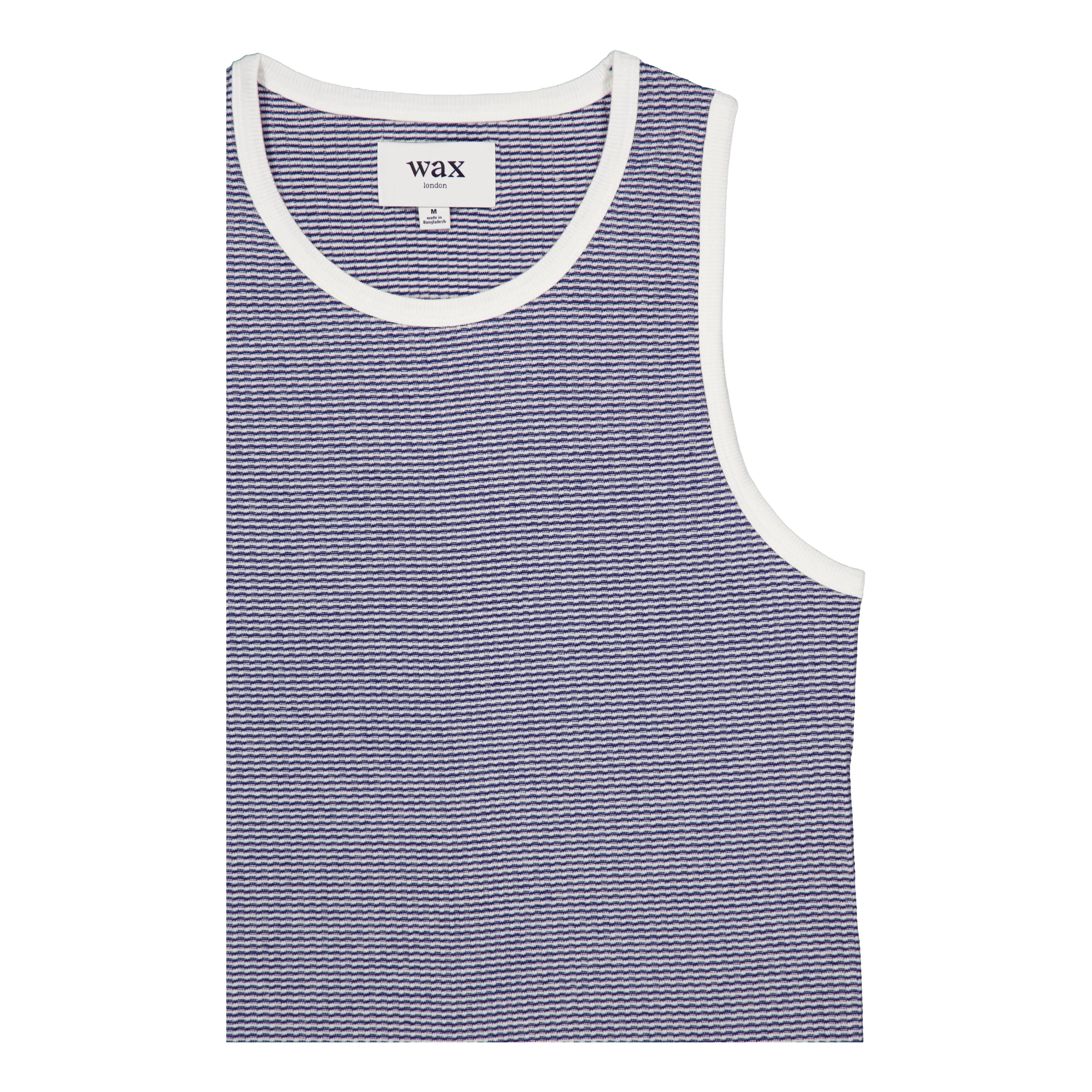 Wax London Montague Vest Blue / Ecru