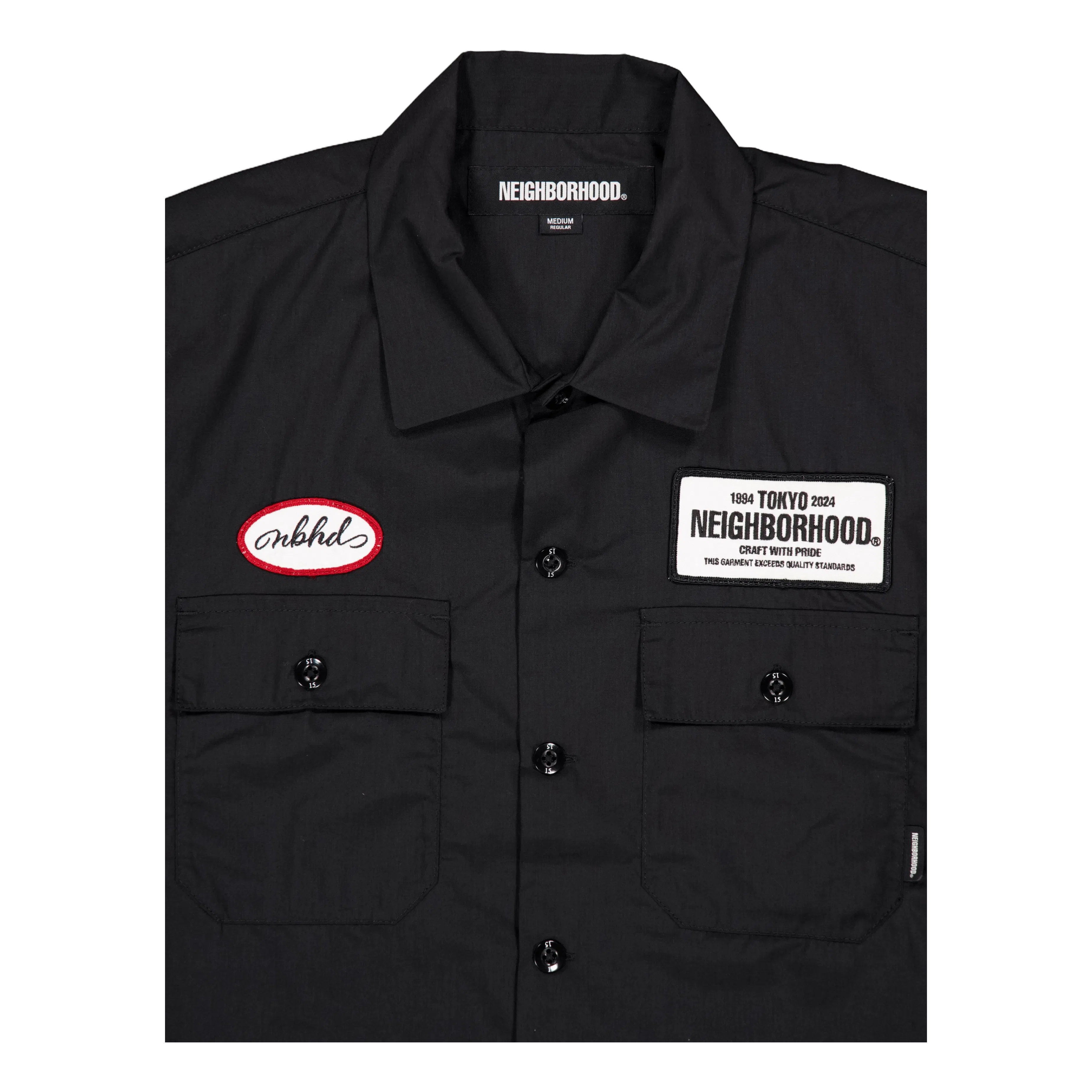 Neighborhood Classic Work Shirt Ss Black