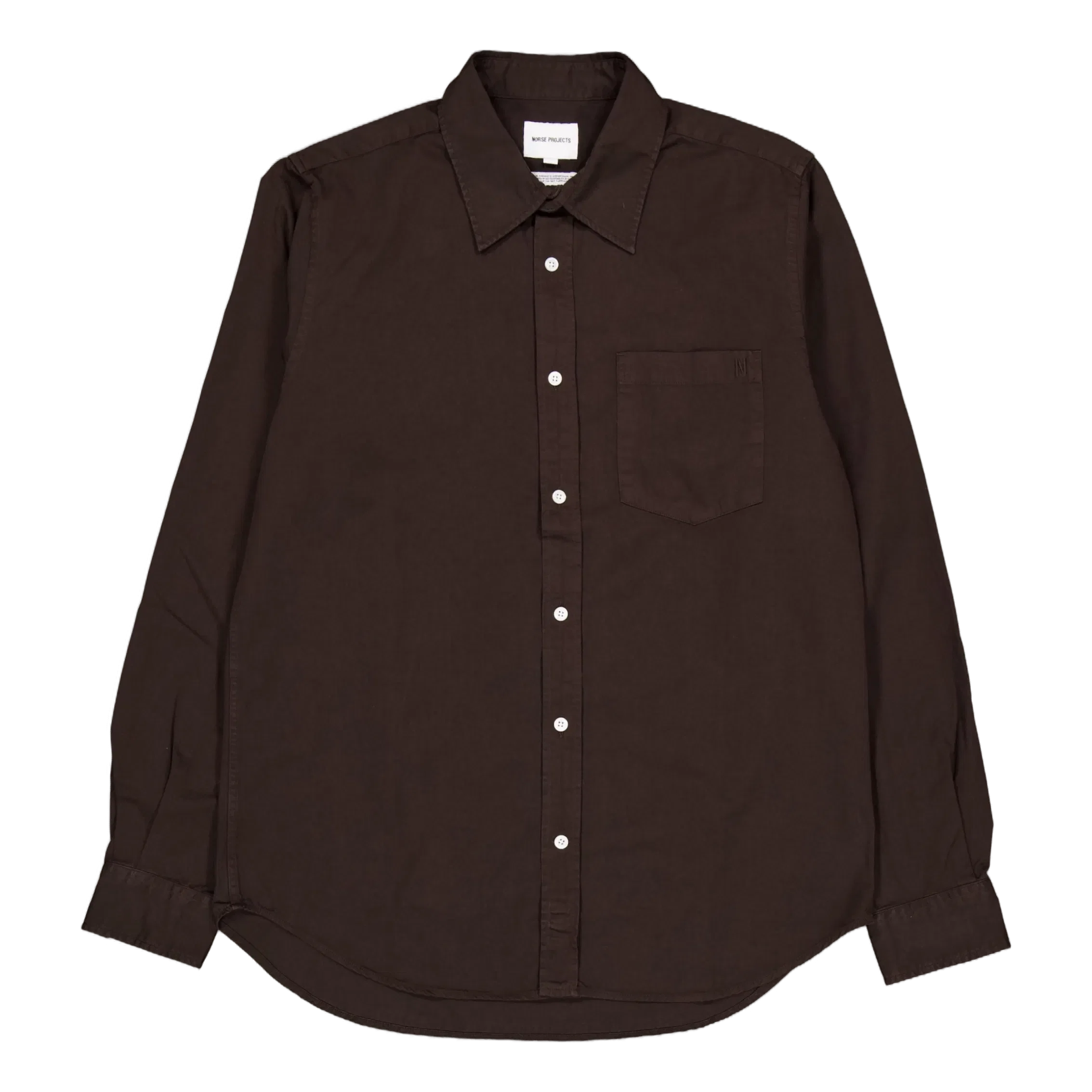 Norse Projects Osvald Bd Twill Shirt 2022 Espresso