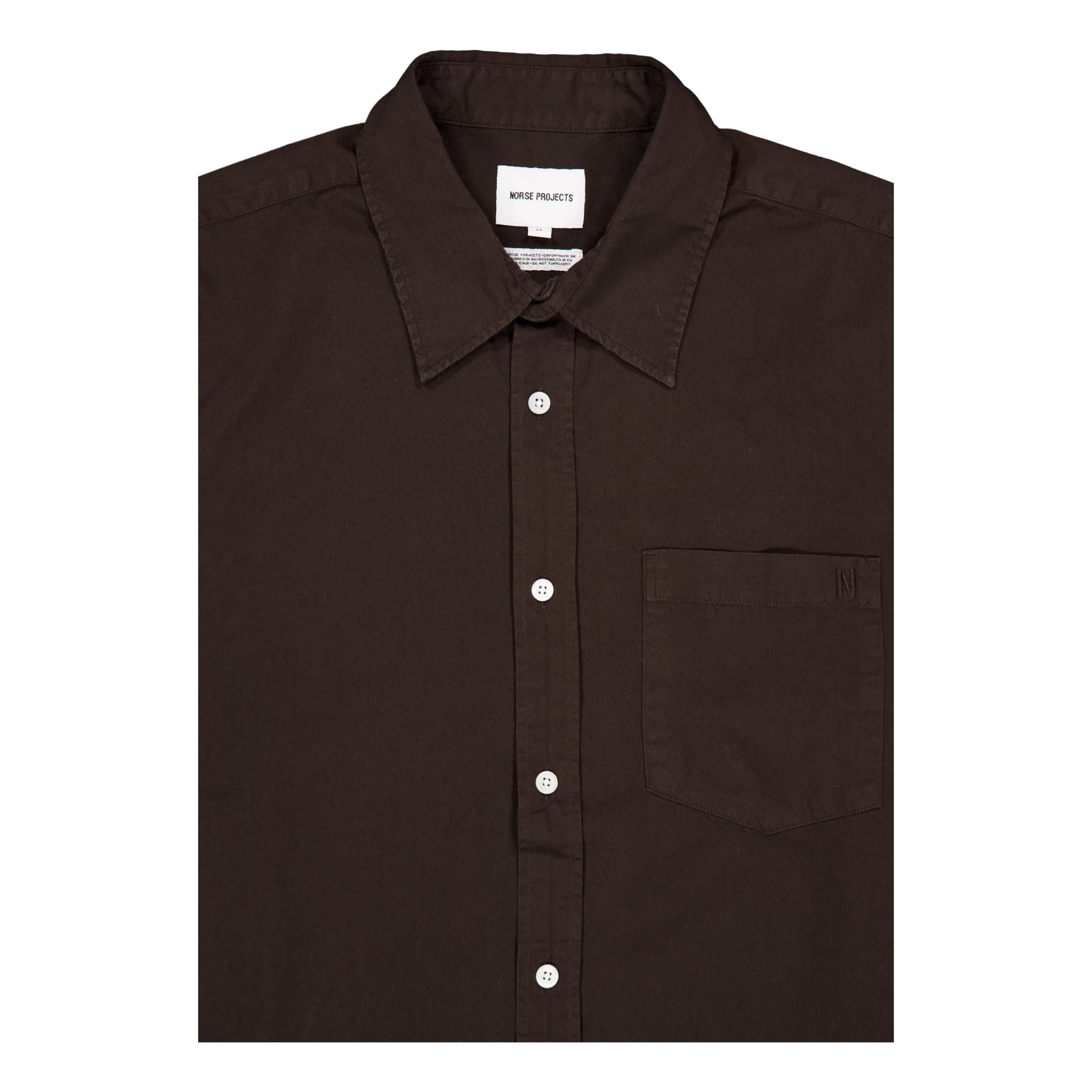 Norse Projects Osvald Bd Twill Shirt 2022 Espresso