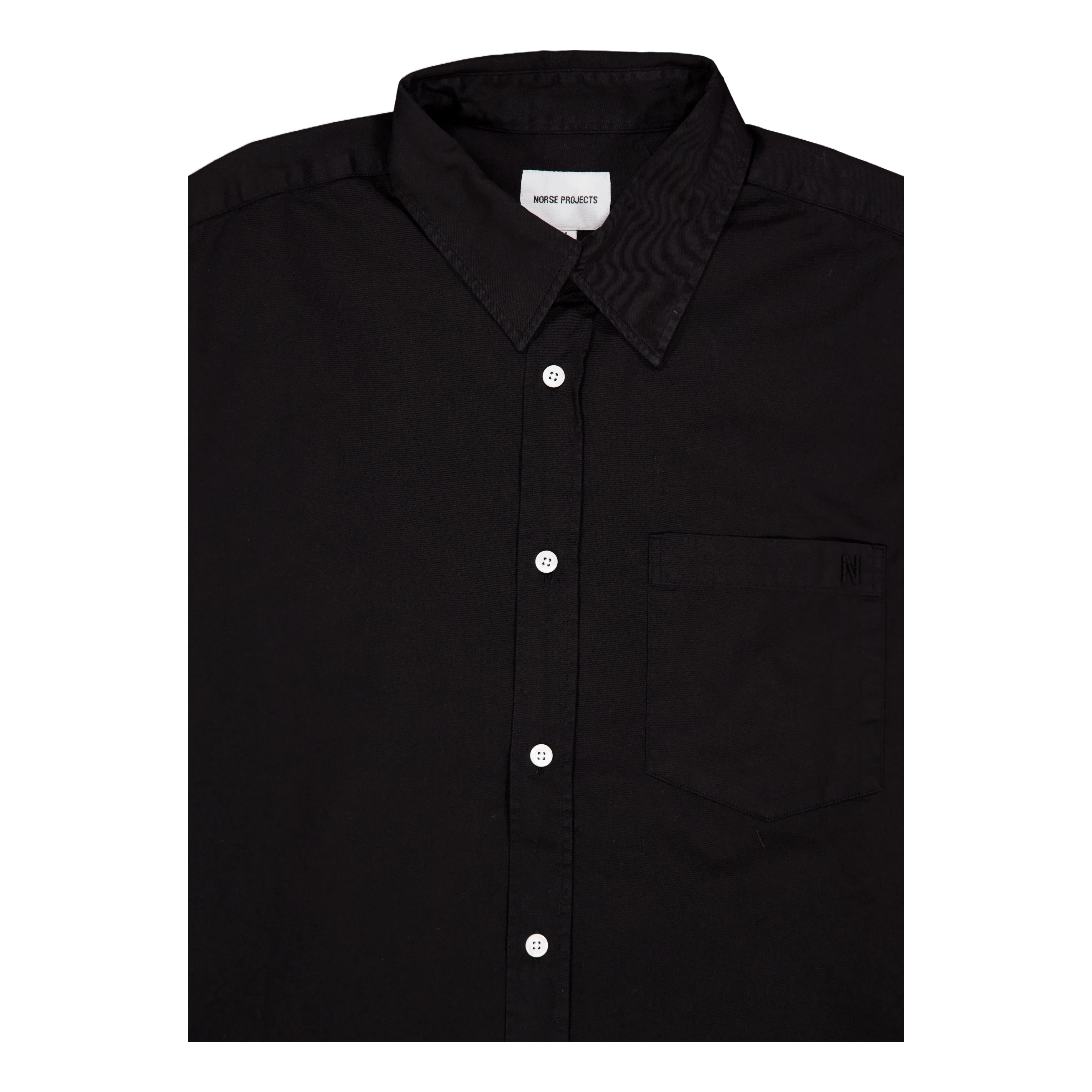 Norse Projects Osvald Bd Twill Shirt 9999 Black